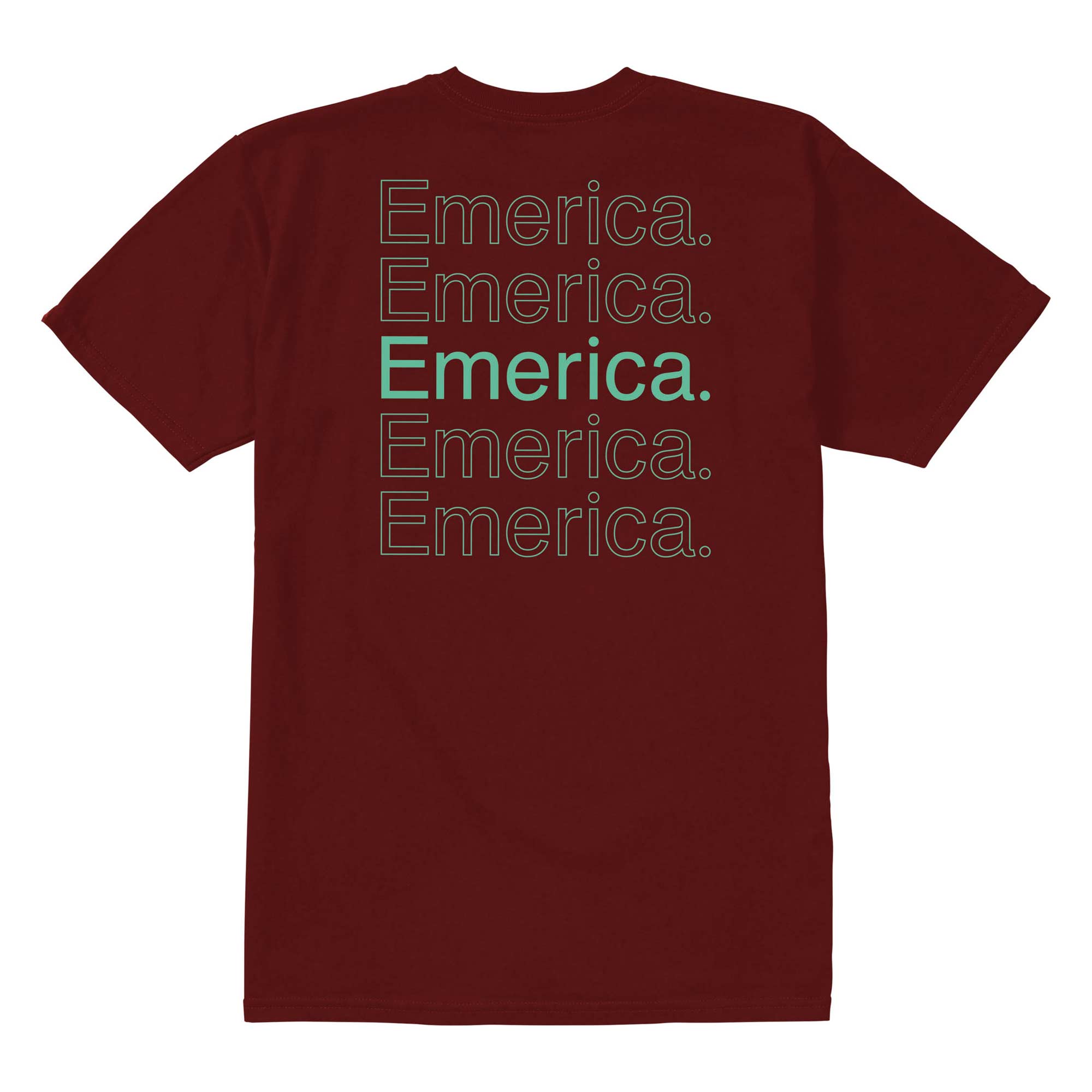 EMERICA T-Shirt NEW STACK S/S, burgundy S