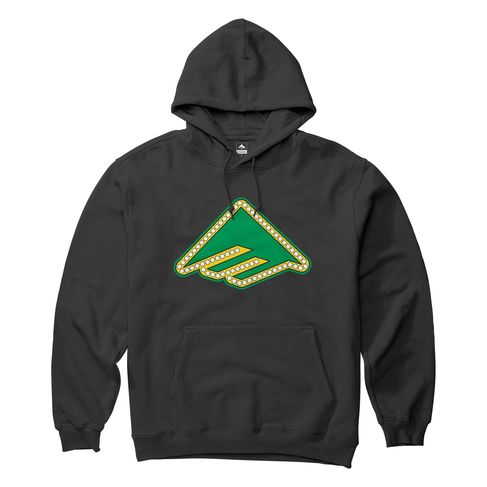 EMERICA Sweat SHAKE JUNT TRIANGLE LIGHTS HOODIE black