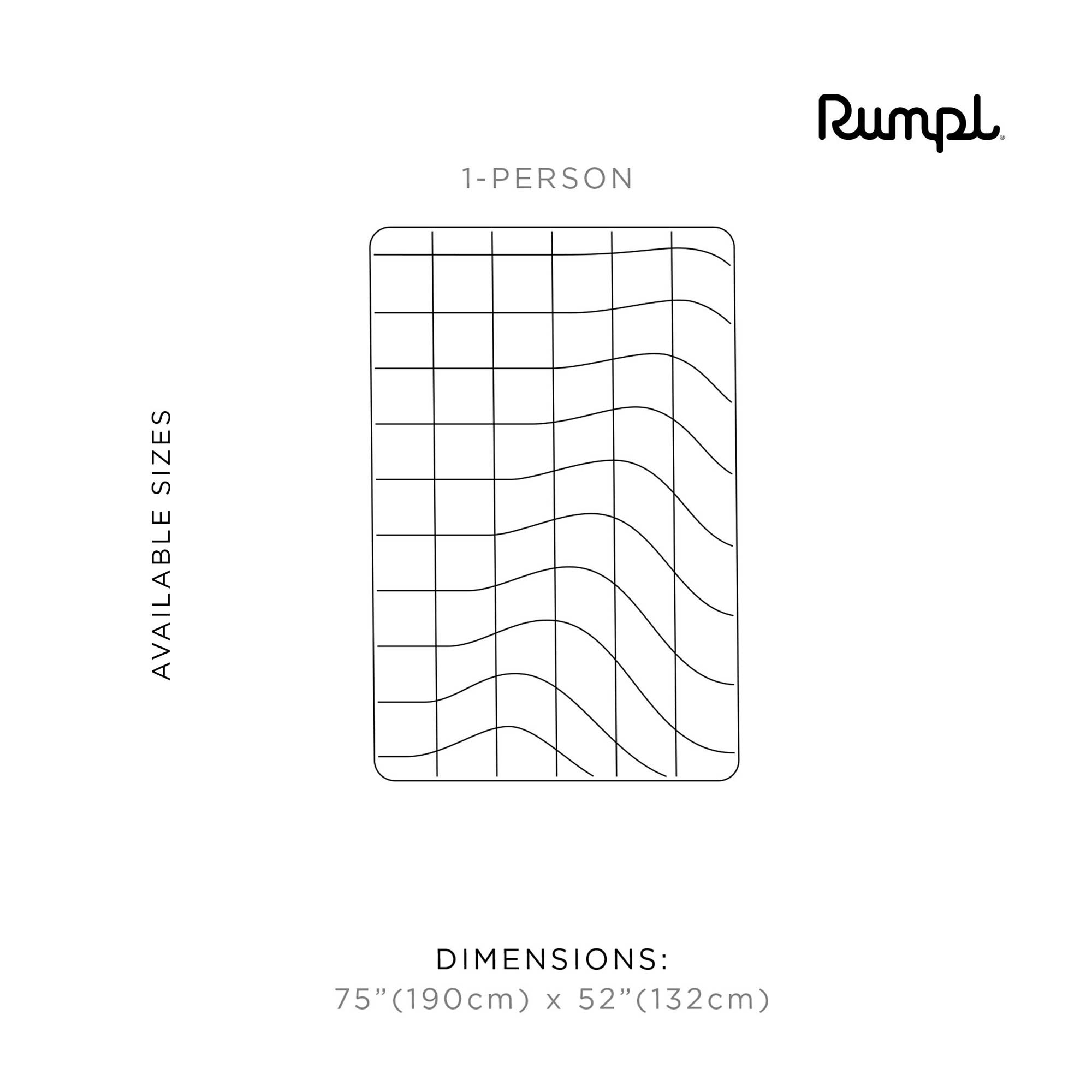 RUMPL Blanket ORIGINAL PUFFY PRINTED / 1 PERS, aurora field