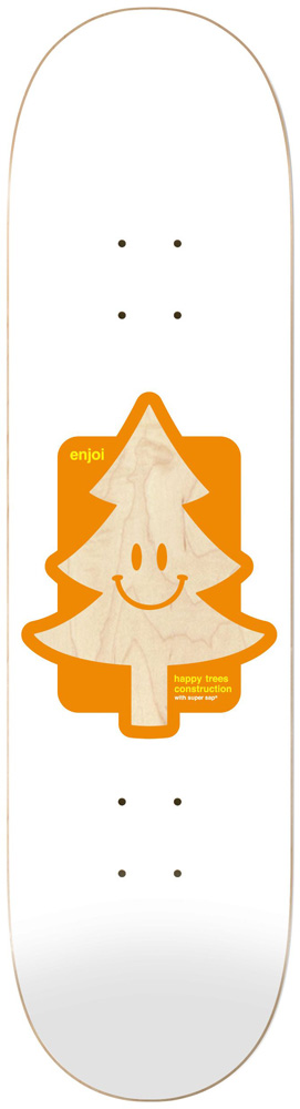 Enjoi Skateboard Deck Team Happy Tree 8,25 R7 SAP White