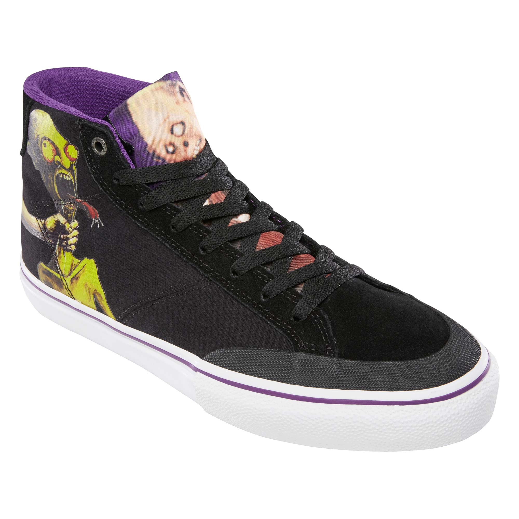 EMERICA Shoe OMEN HI X DINOSAUR JR. bla/pur, black/purple 7