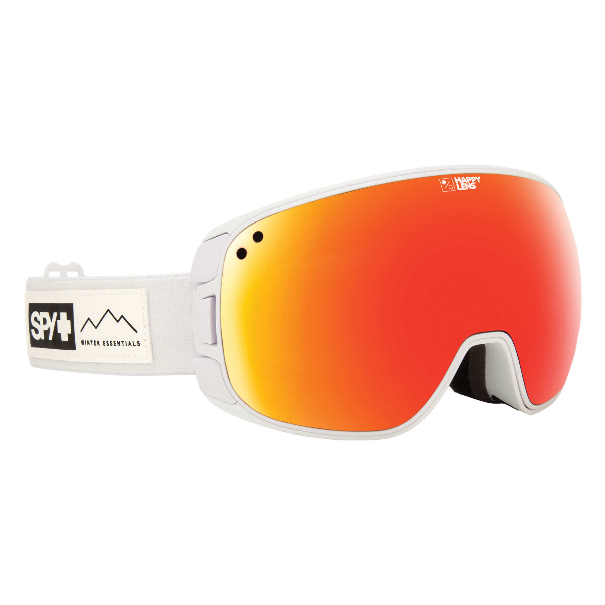 SPY SN Goggle BRAVO (with/BONUS LENS), WAXED WHITE - HAP GRAY GREEN/ RED SPEC+HAP