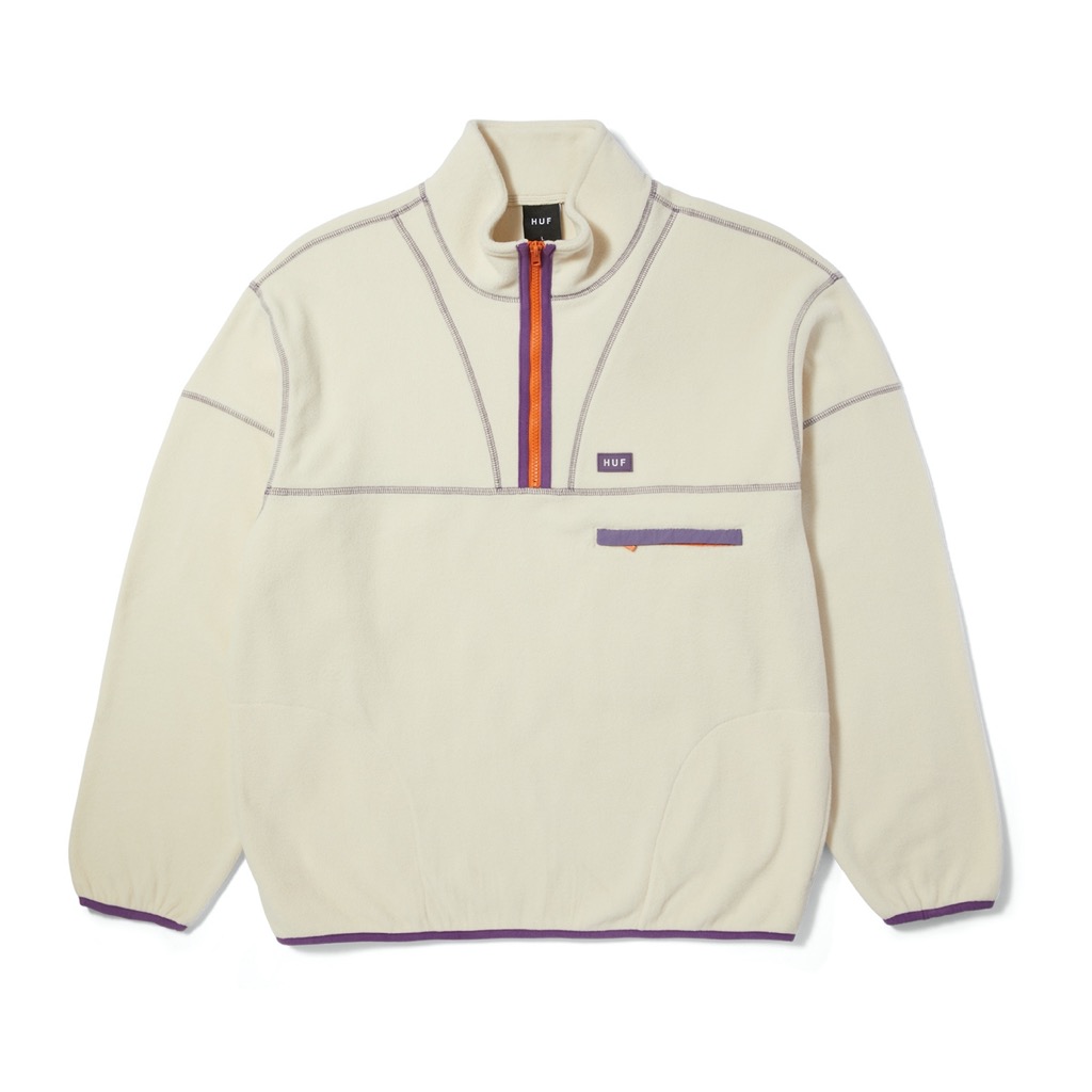 HUF Elysian Quarter Zip Fleece - bone XXL