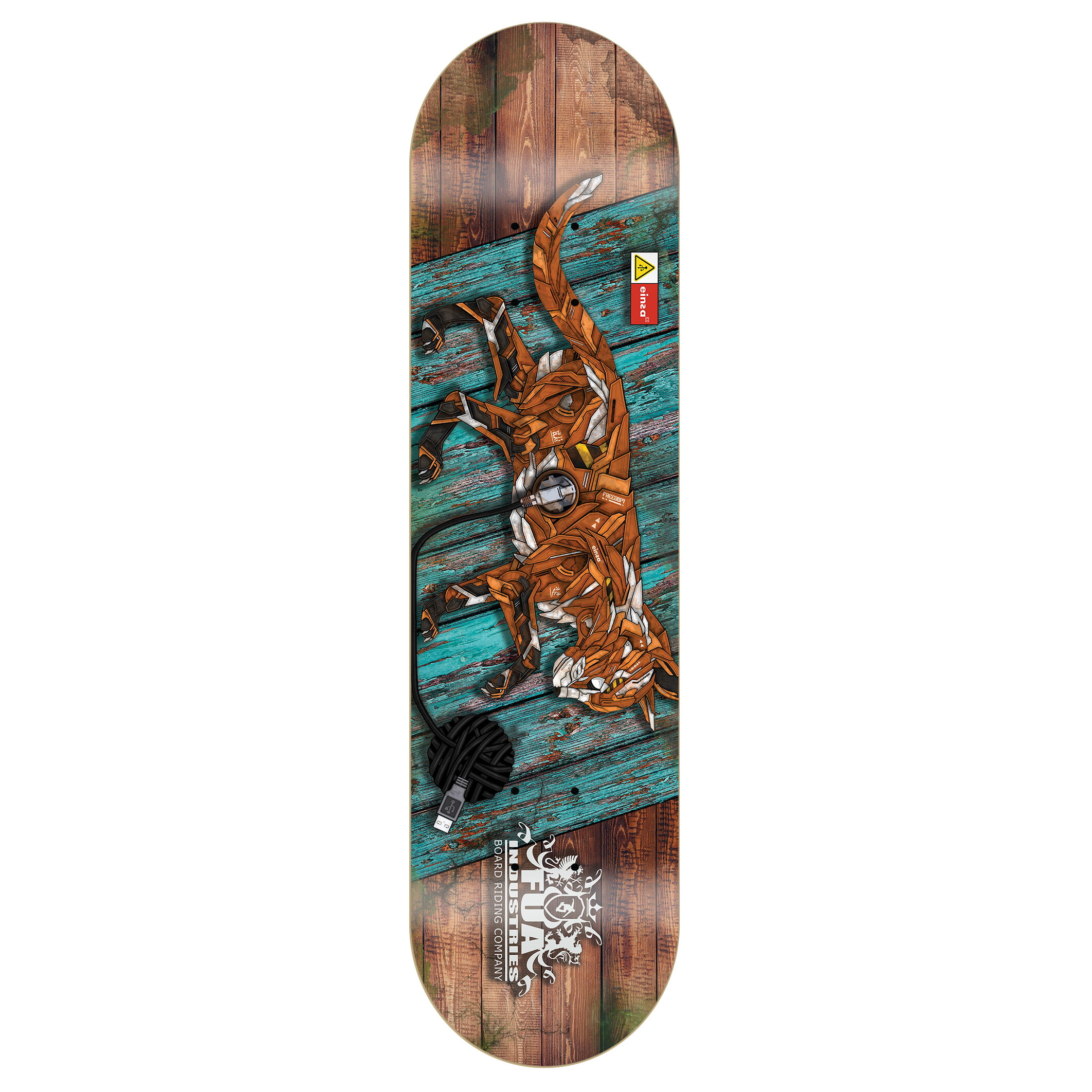 FUA x einsA ce Hellcat Skateboard Deck 8.12