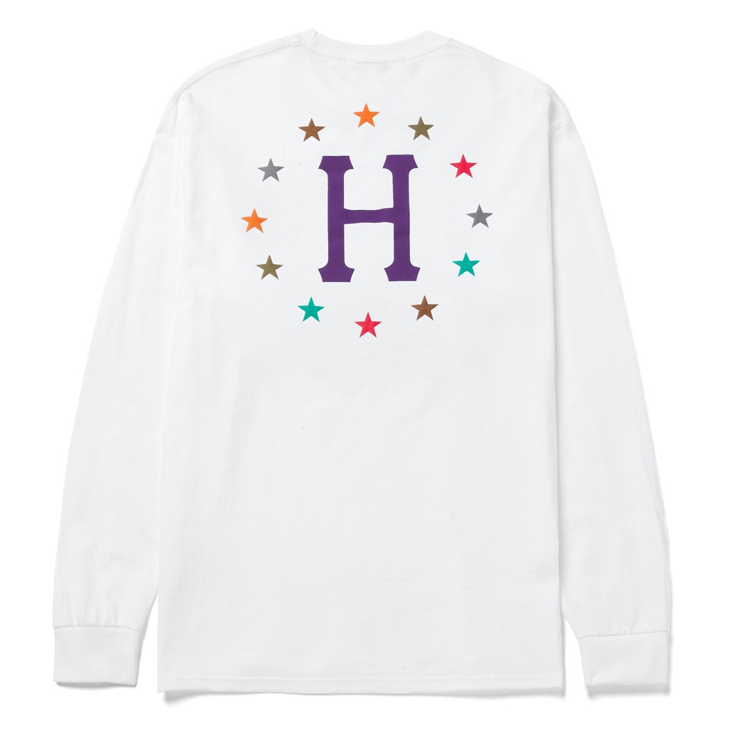 HUF Puff Galaxies Longsleeve - white