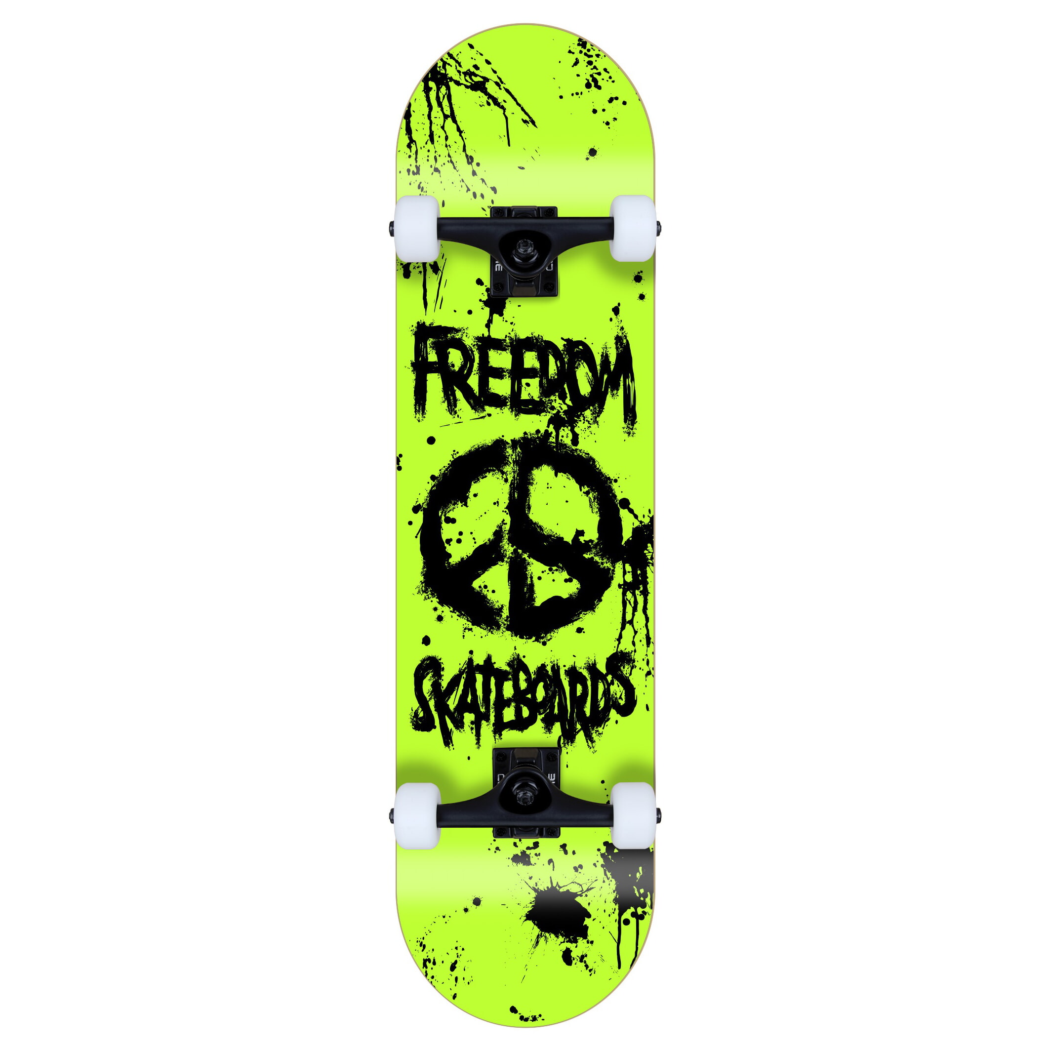 Skateboard complet Freedom Peace Paint Neon-Yellow