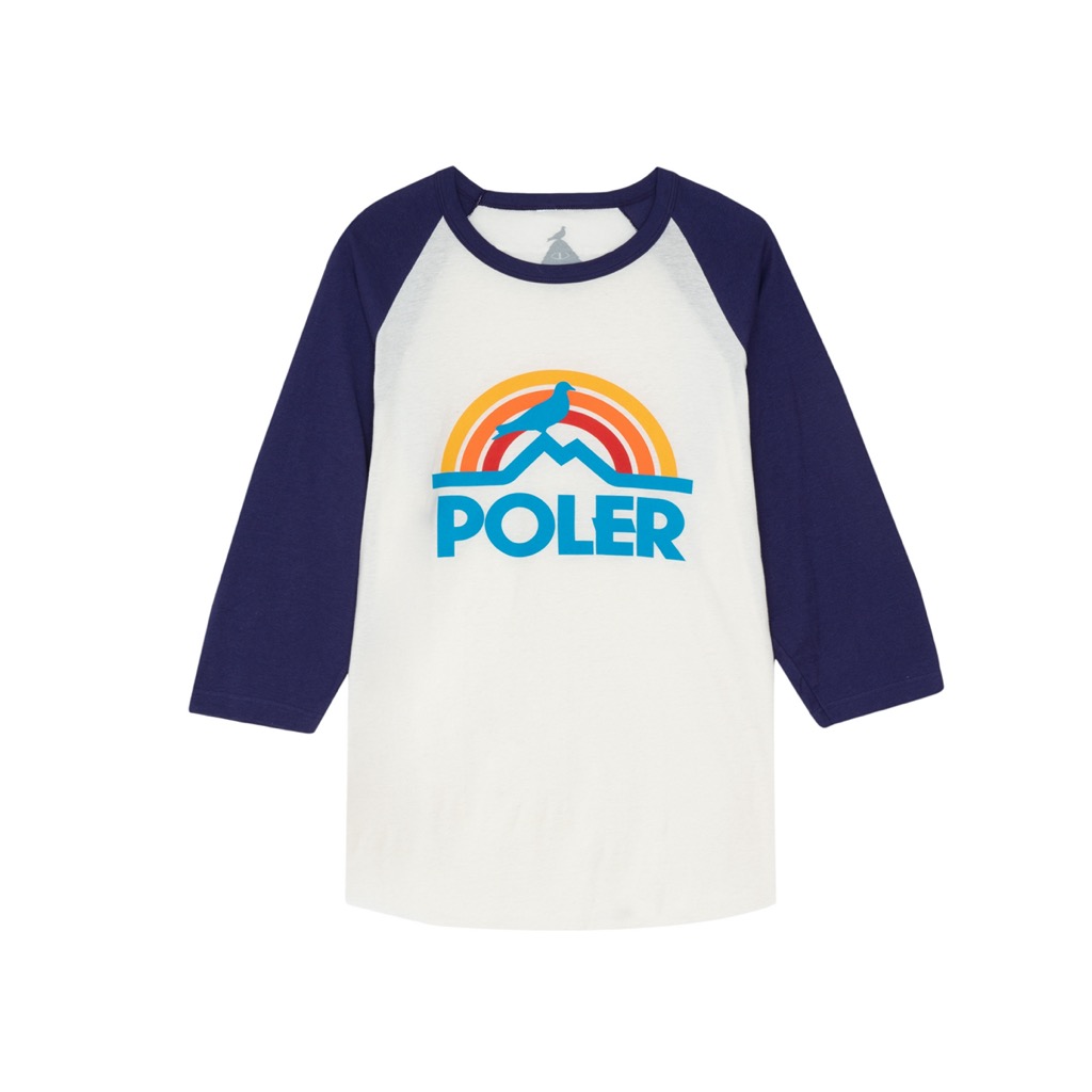 Poler Pigeon Rainbow Raglan T-Shirt - royal L