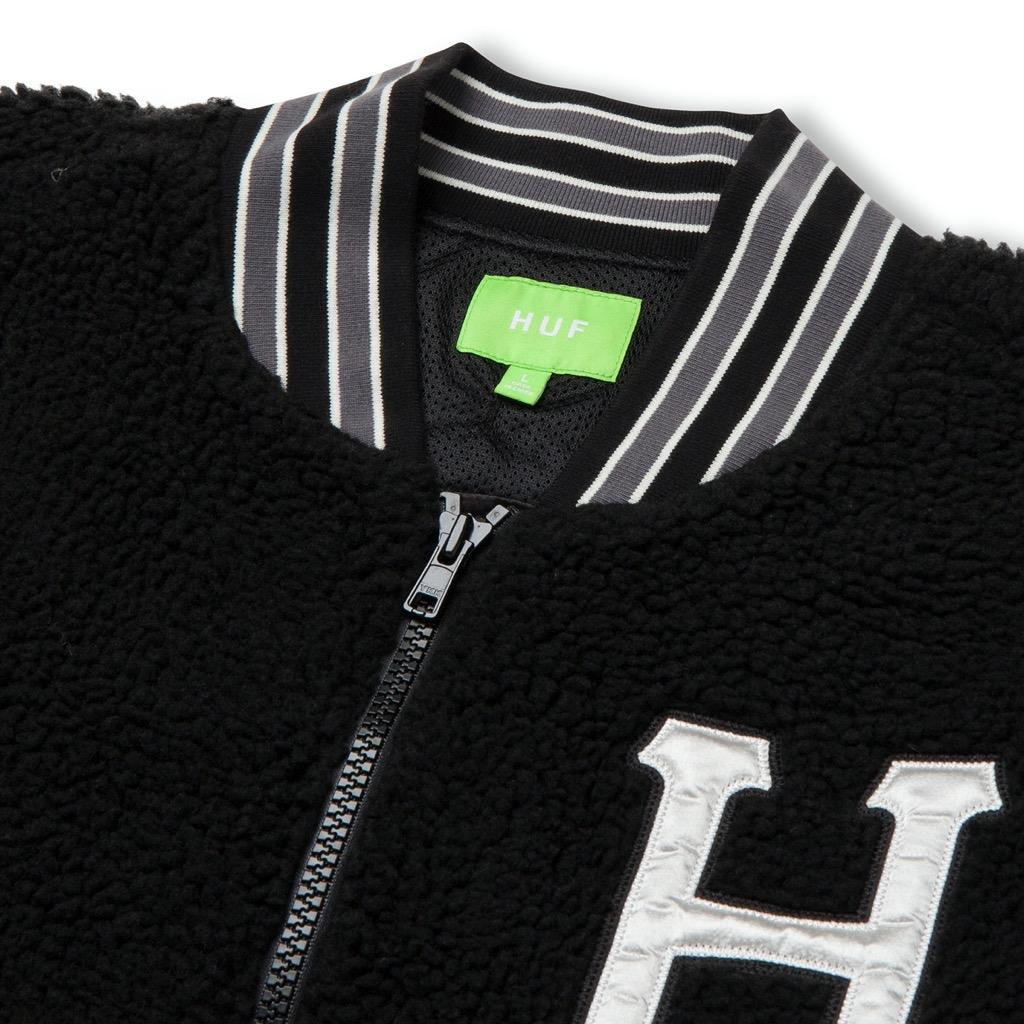 HUF Sherpa Varsity Jacke - black L