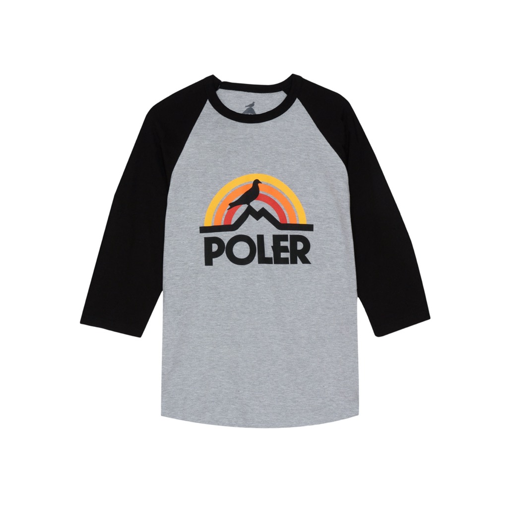 Poler Pigeon Rainbow Raglan T-Shirt - black M