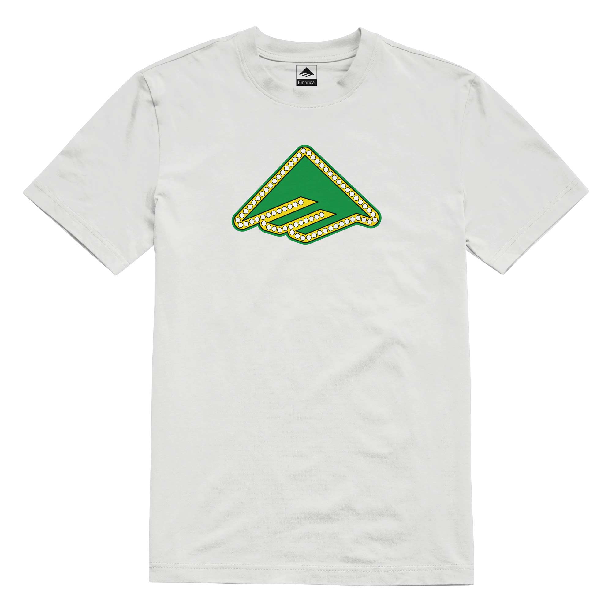 EMERICA T-Shirt SHAKE JUNT TRIANGLE LIGHTS, white L