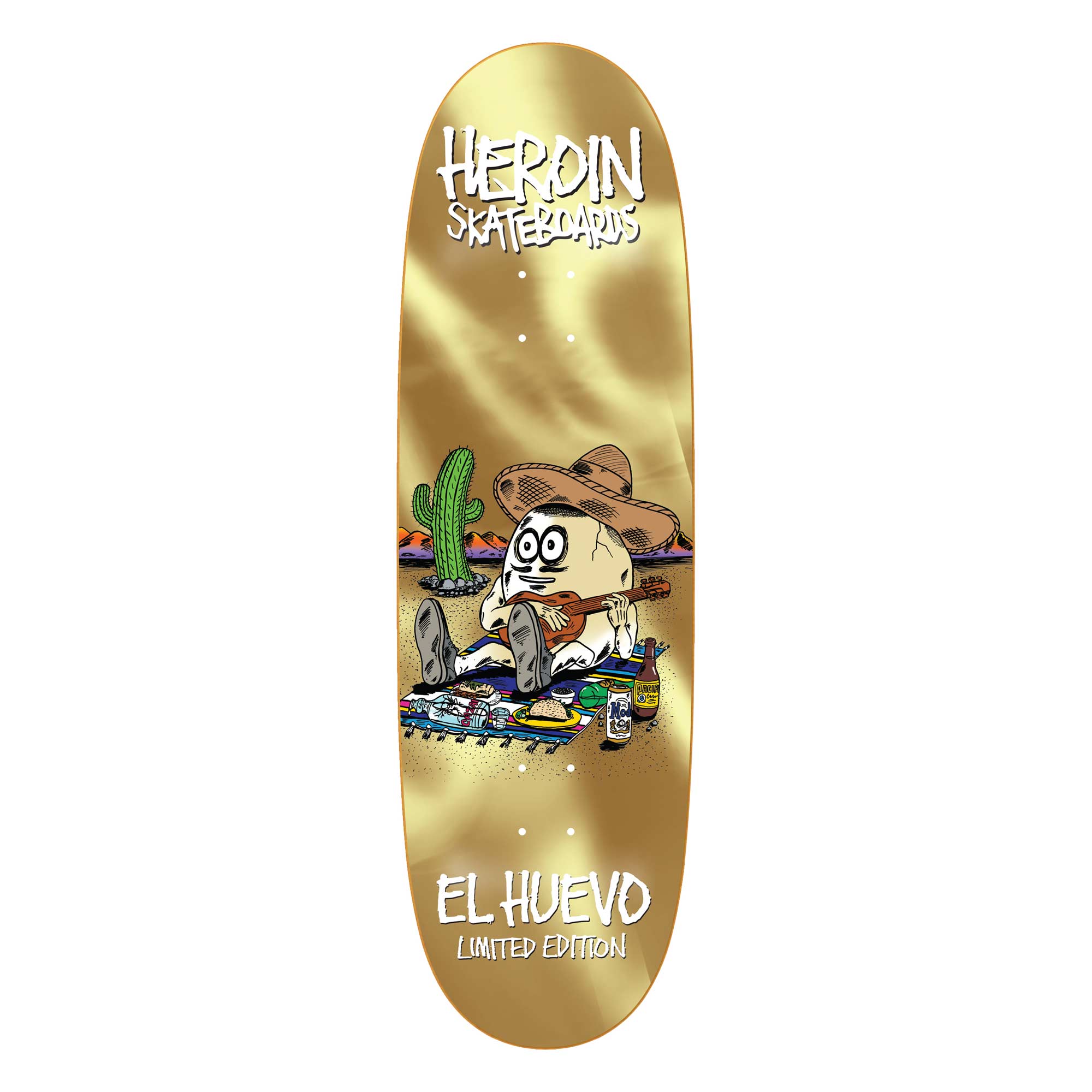 HEROIN Deck EL HUEVO gold 9.4 limited edition