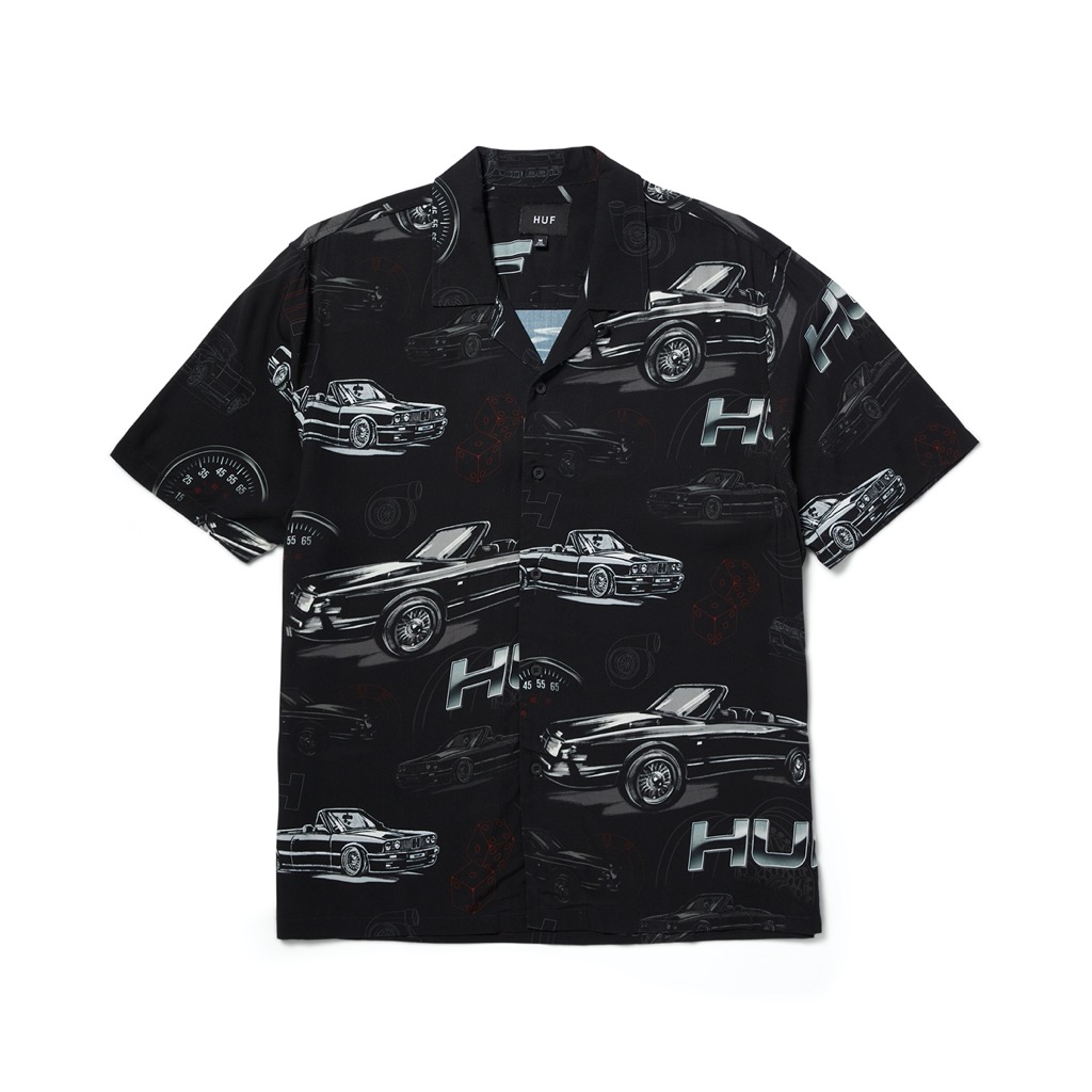 HUF Drop Top Resort Hemden - black XXL