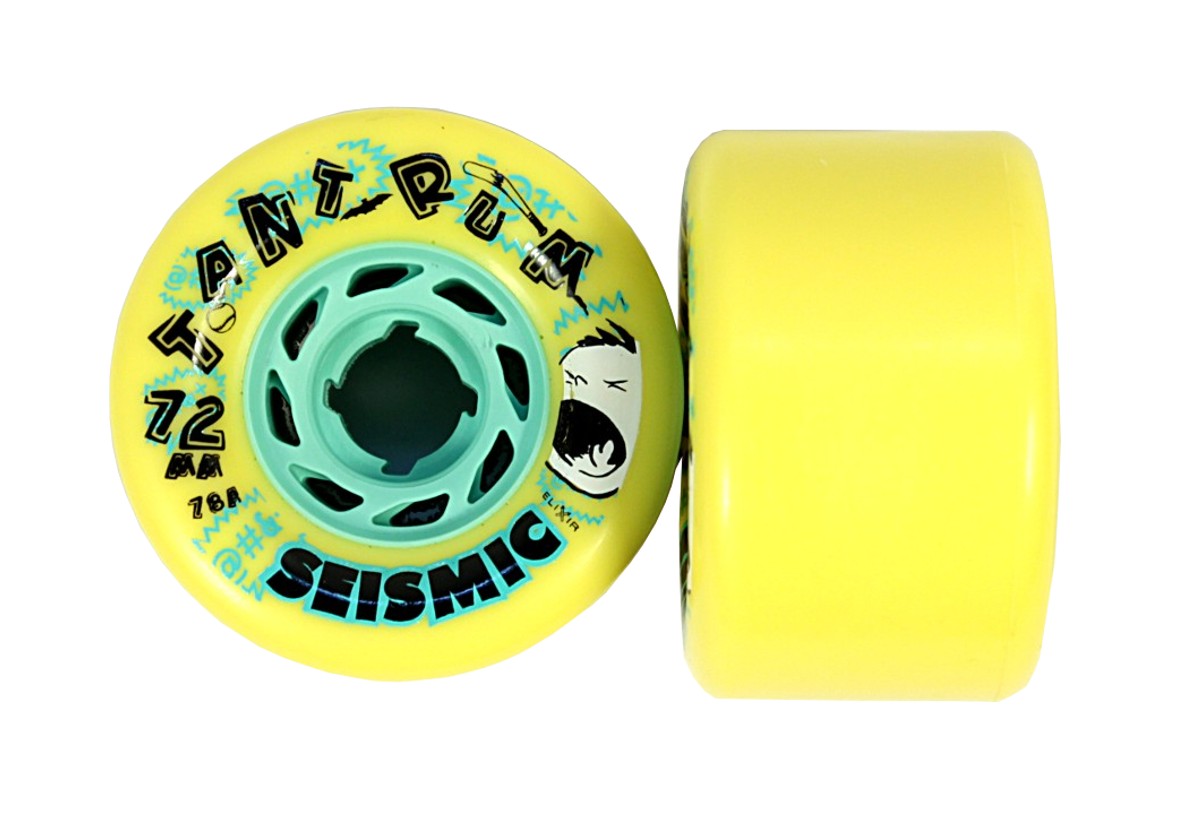 Seismic Tantrum Longboard Wheels 72mm 78A Yellow