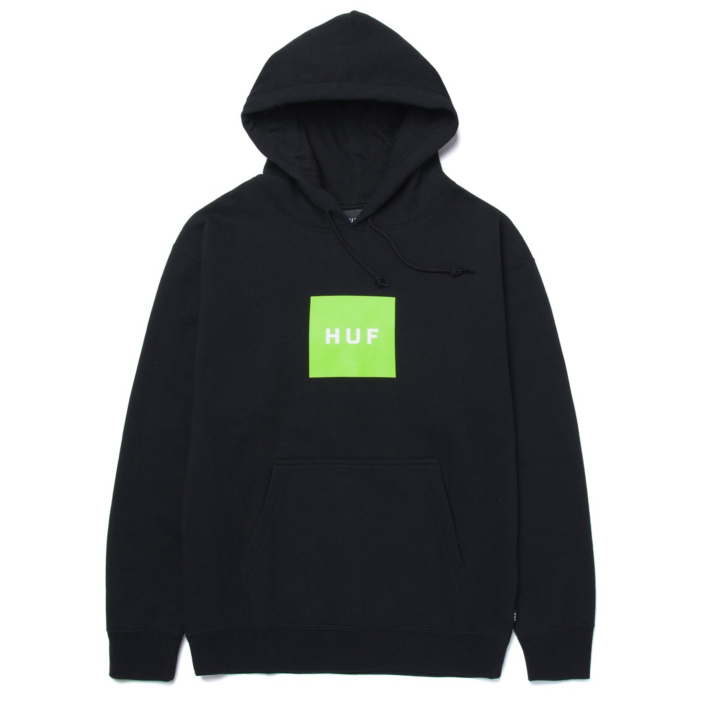 HUF Essentials Box Logo Hoodie - black XXL