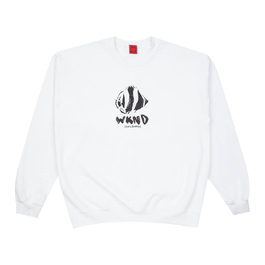 WKND Puffy Fish Pullover - white XXL