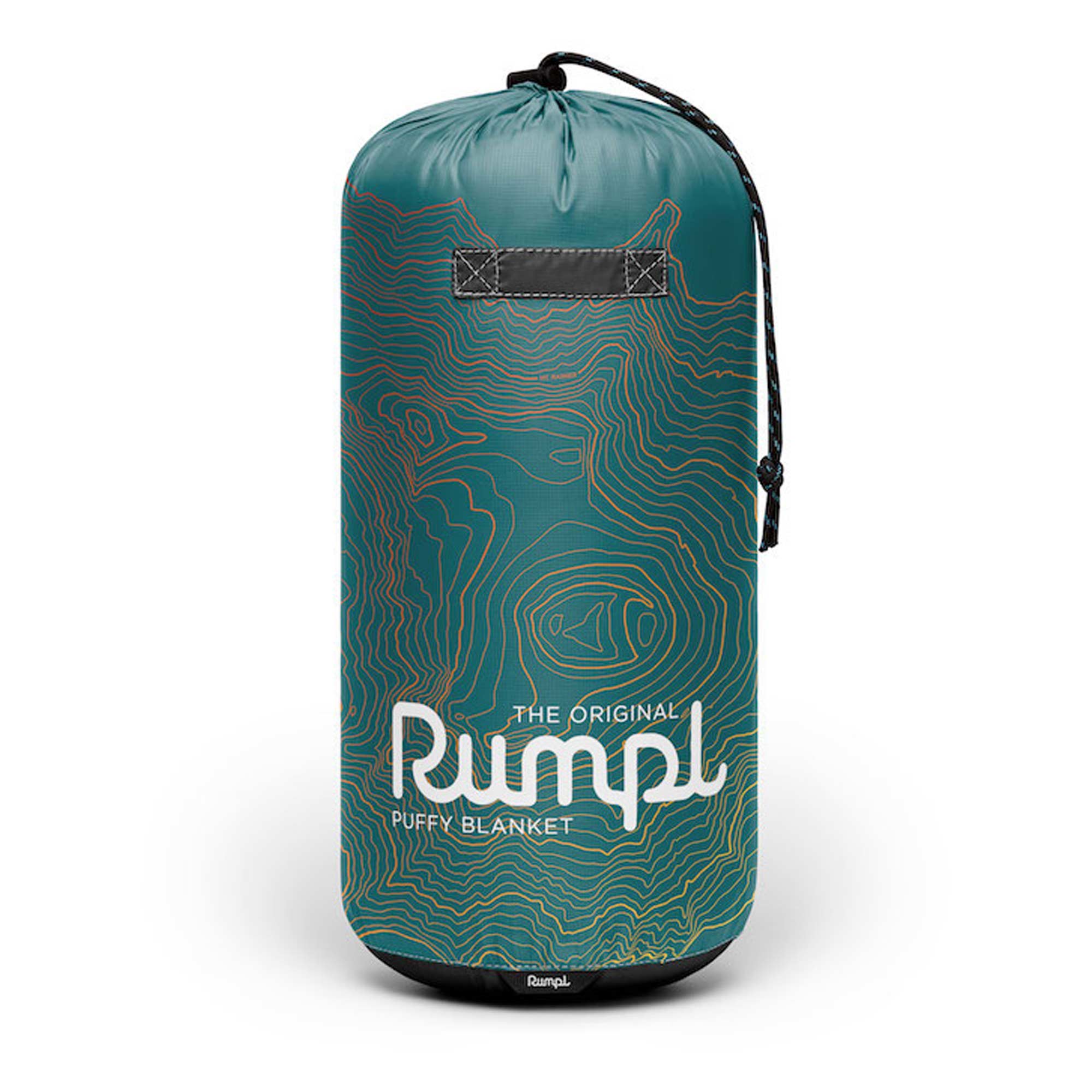 RUMPL Blanket ORIGINAL PUFFY PRINTED / 1 PERS, mt rainier - teal warm fade