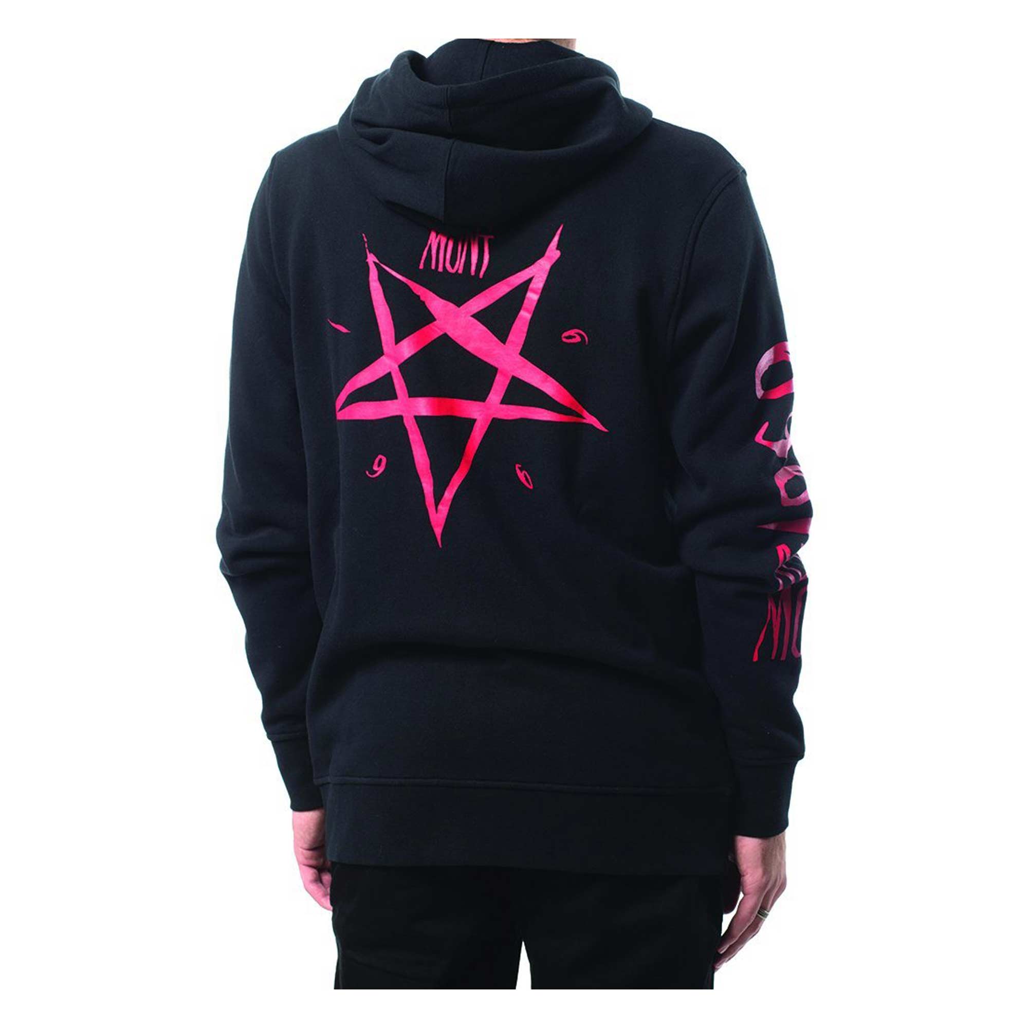 ALTAMONT Zip Up PENTAGRAM Hooded, black/red S