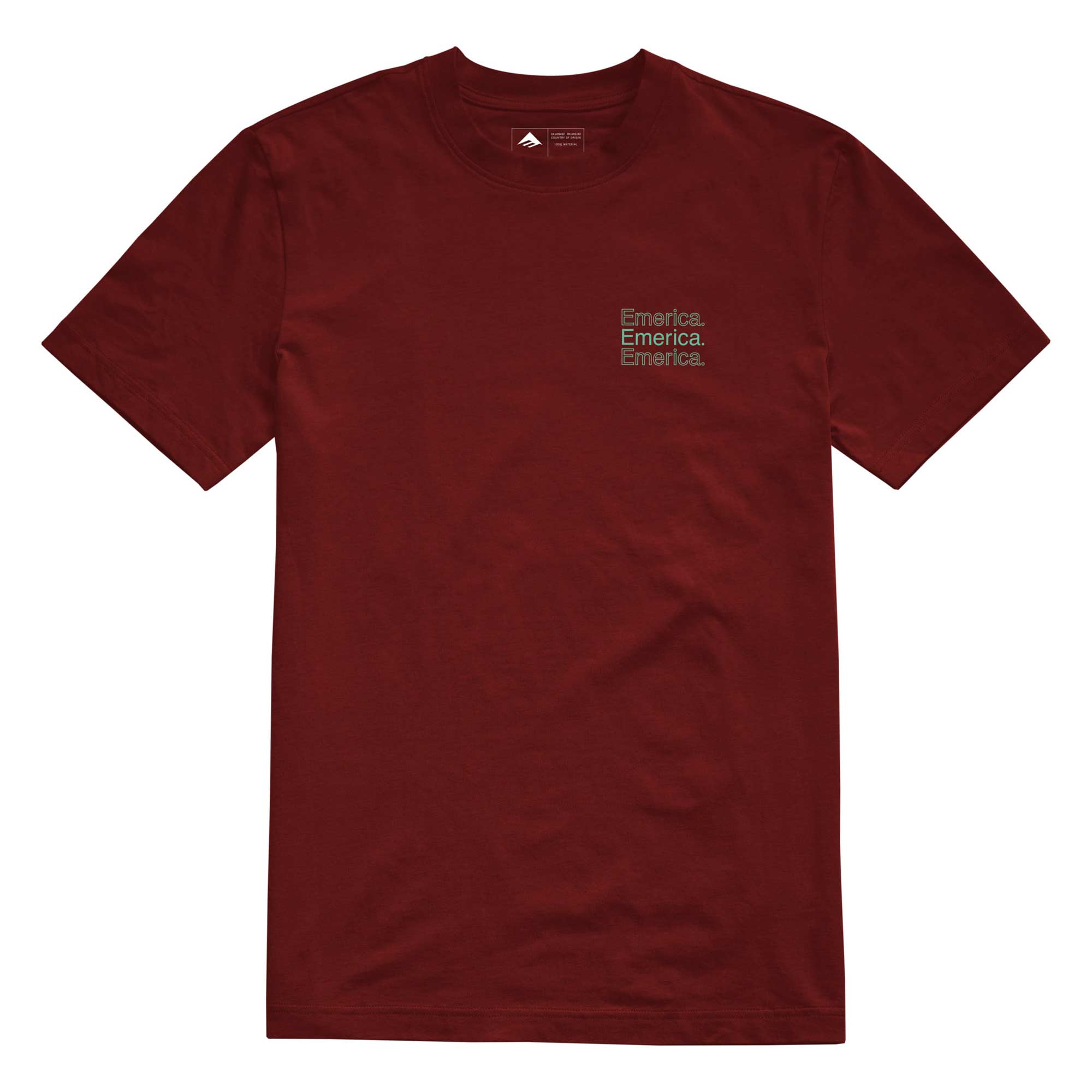 EMERICA T-Shirt NEW STACK S/S, burgundy S