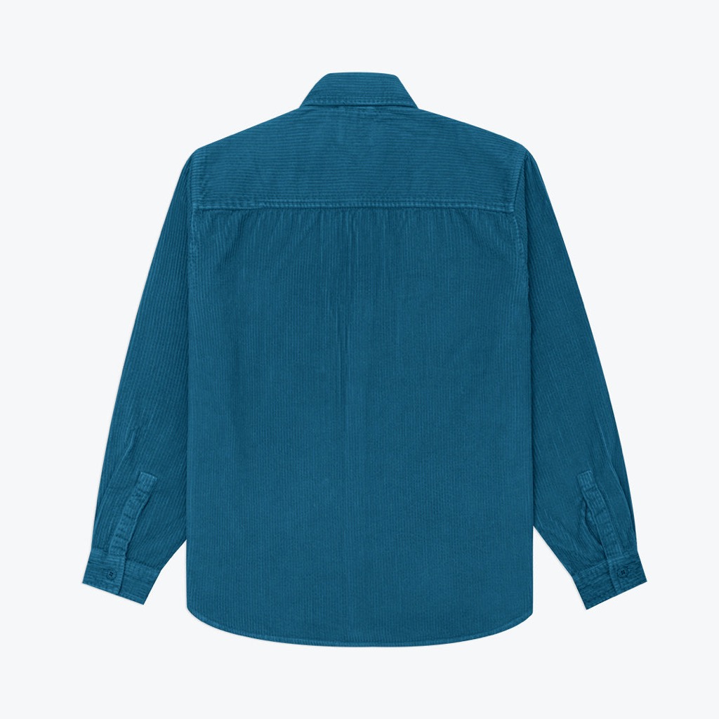 Parlez Track Cord Shirt - dusty blue M