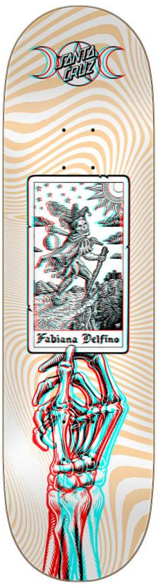 Santa Cruz Dolphin Tarot Anaglyph Skateboard Deck 8.25