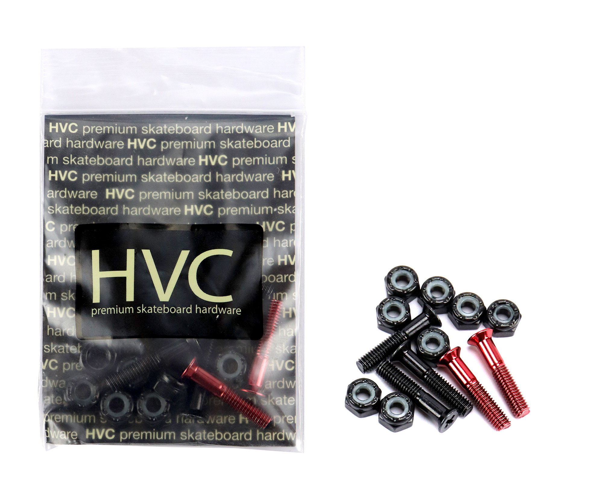 HVC Hardware Set Phillips 1" black / red