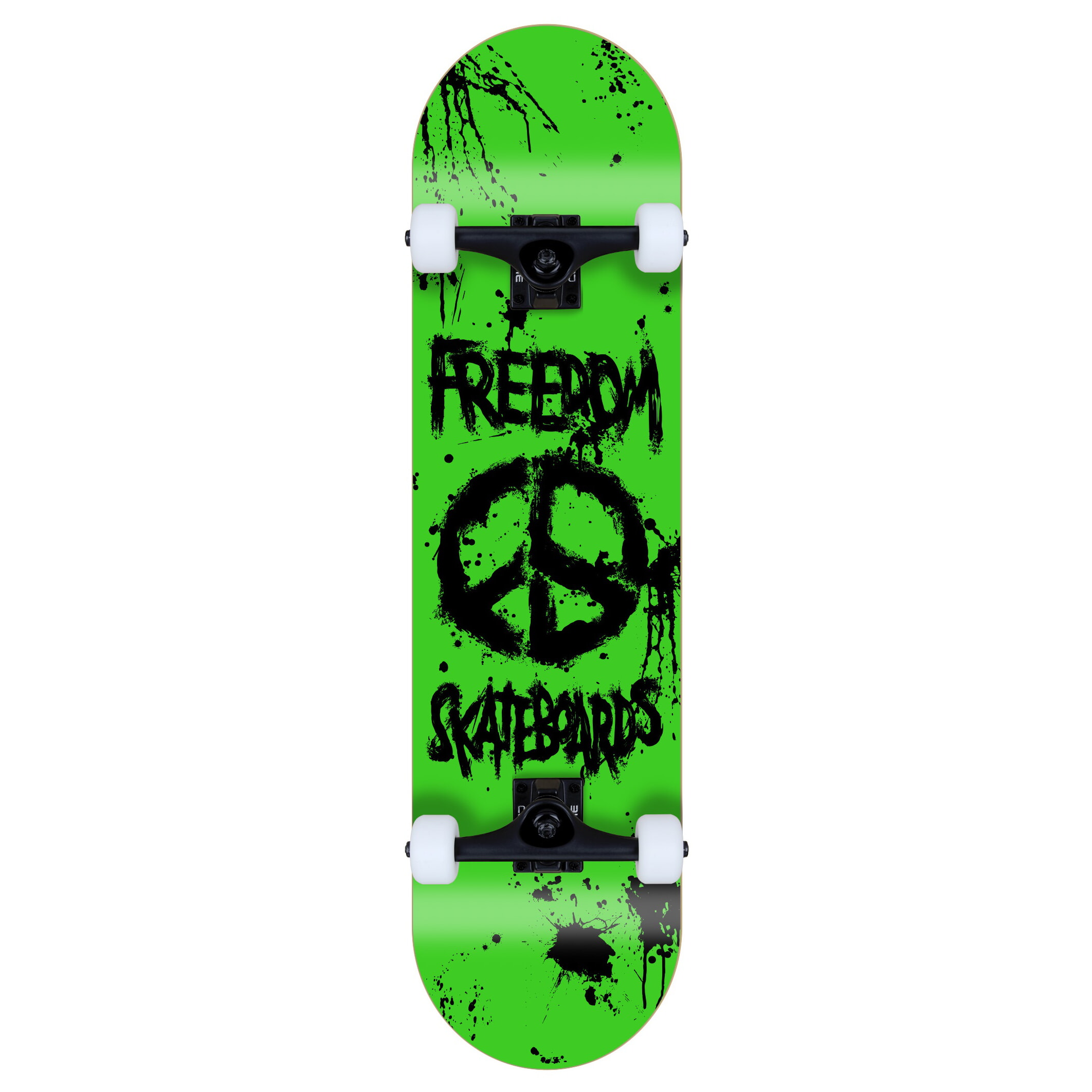 Freedom complete skateboard Peace Paint Neon-Green