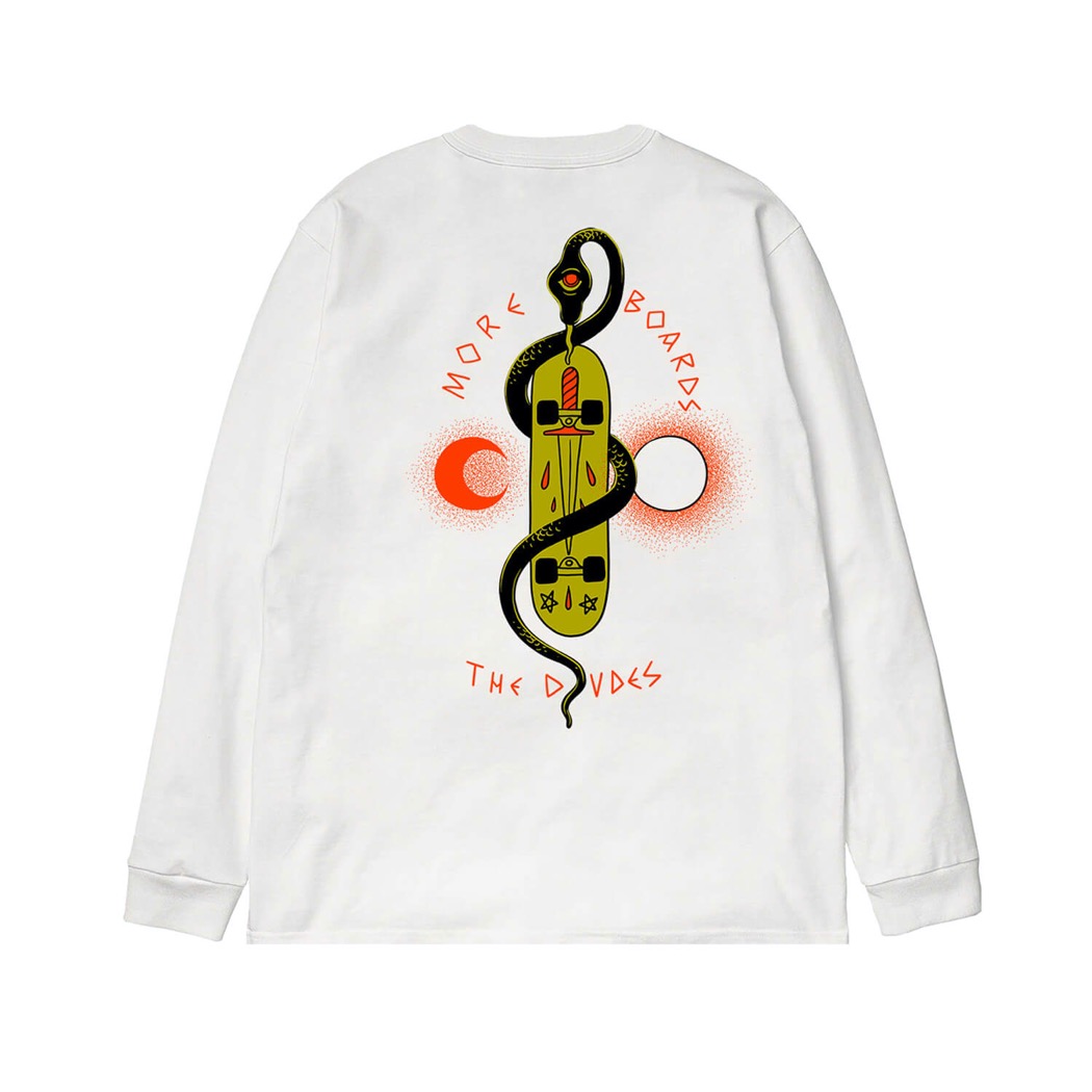 The Dudes Hell Skater Premium Longsleeve T-Shirt - off-white