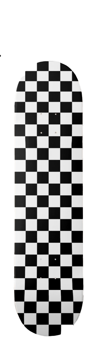 Moose Checkered Black Skateboard Deck