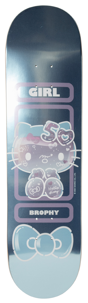 Girl Skateboard Deck Brophy Hello Kitty 50th 8,25