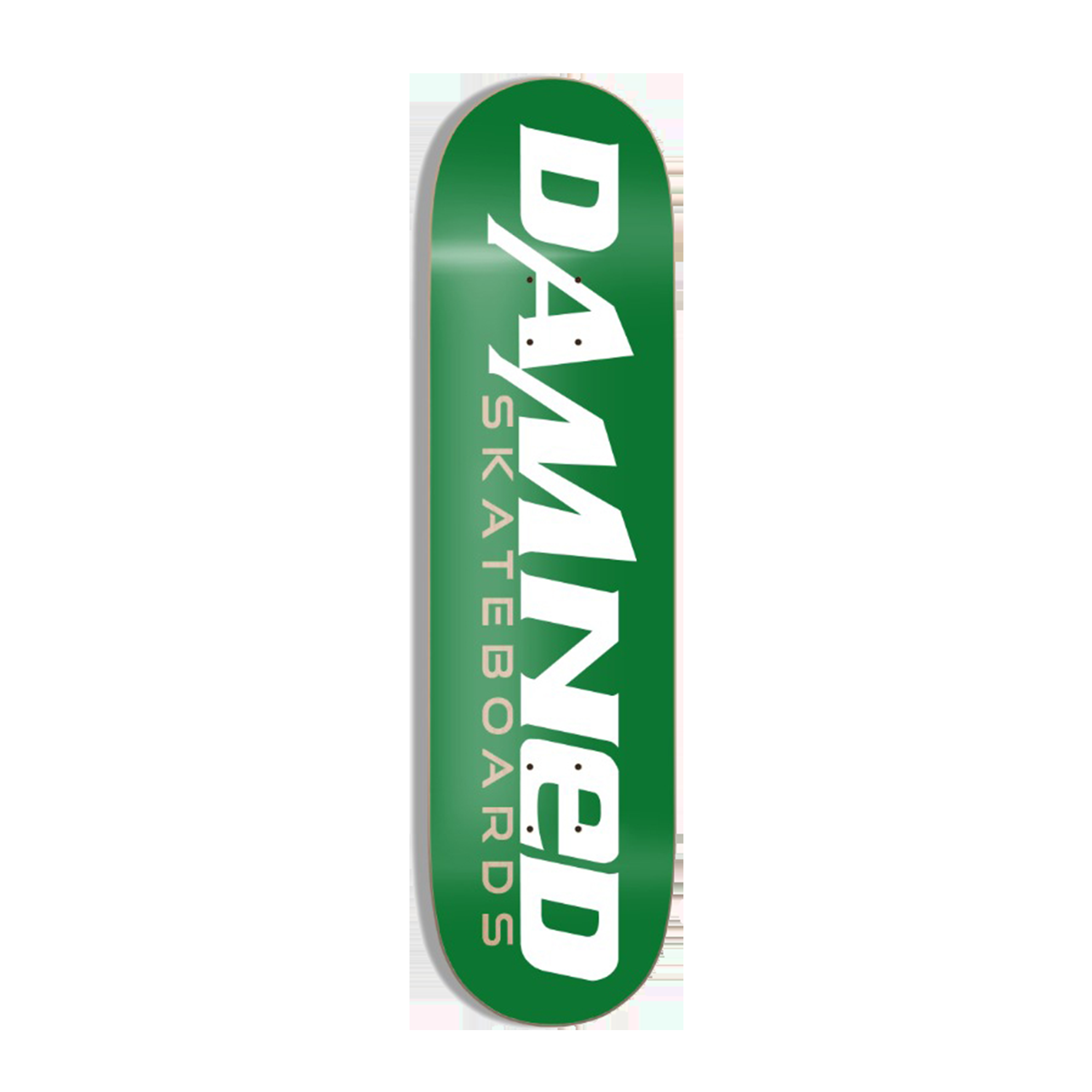 Damned Skateboard Deck Green Logo 7.50