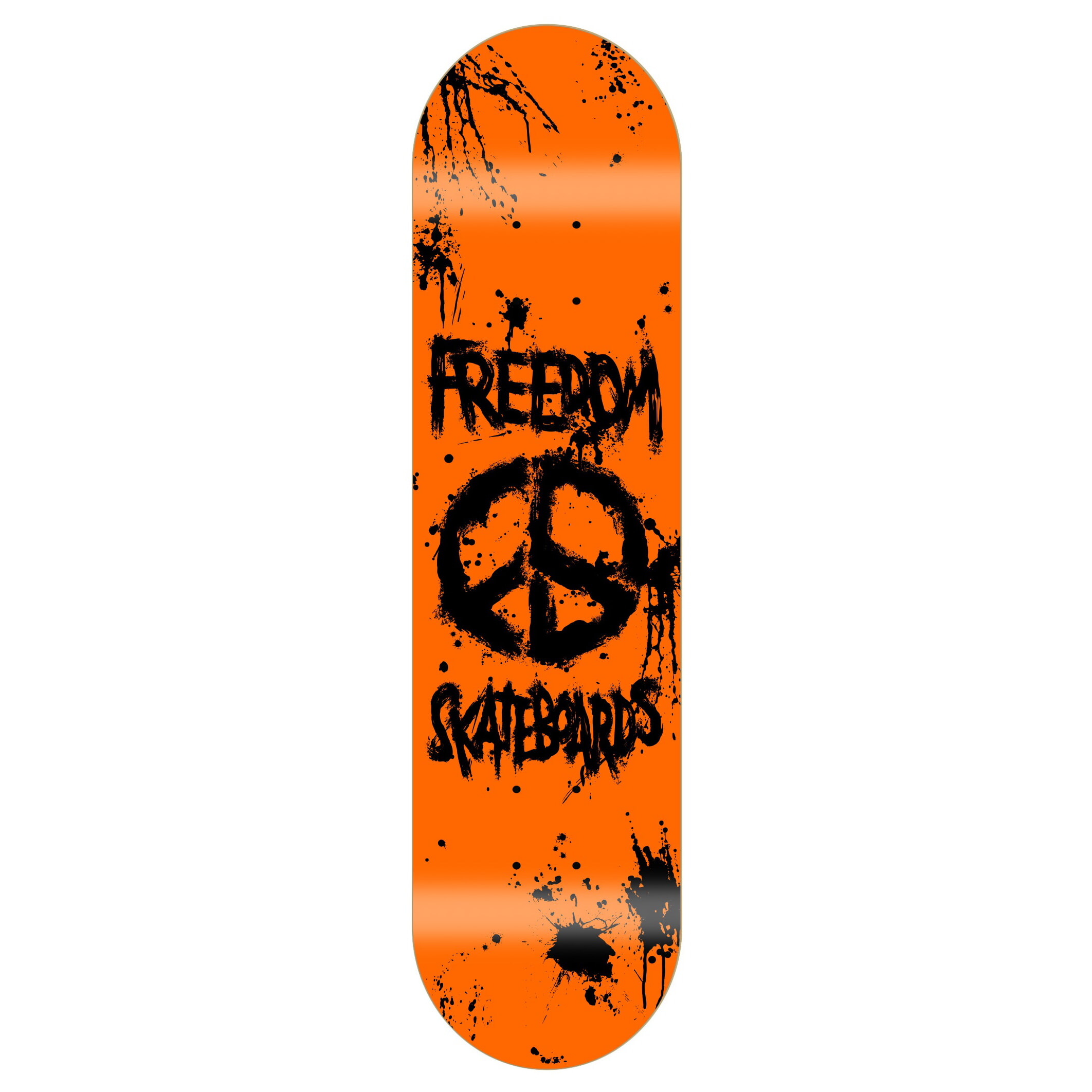 Freedom Peace Paint NEON-Orange Skateboard Deck 8.00