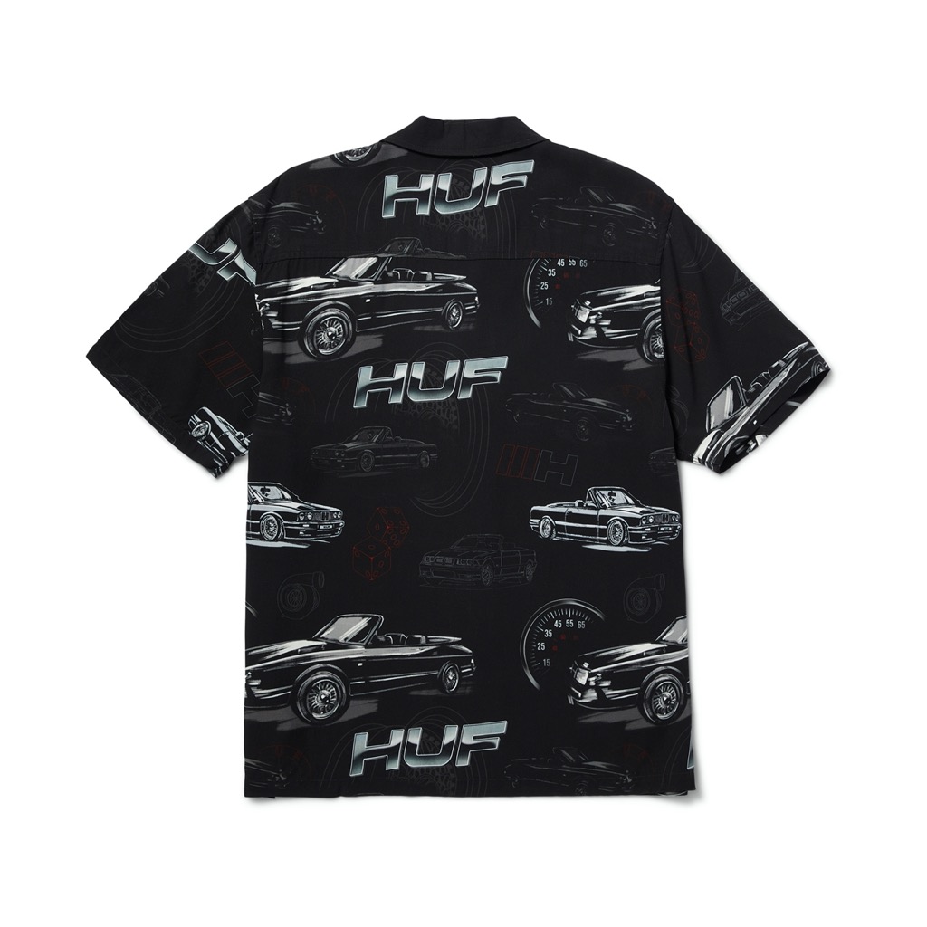 HUF Drop Top Resort Hemden - black XXL