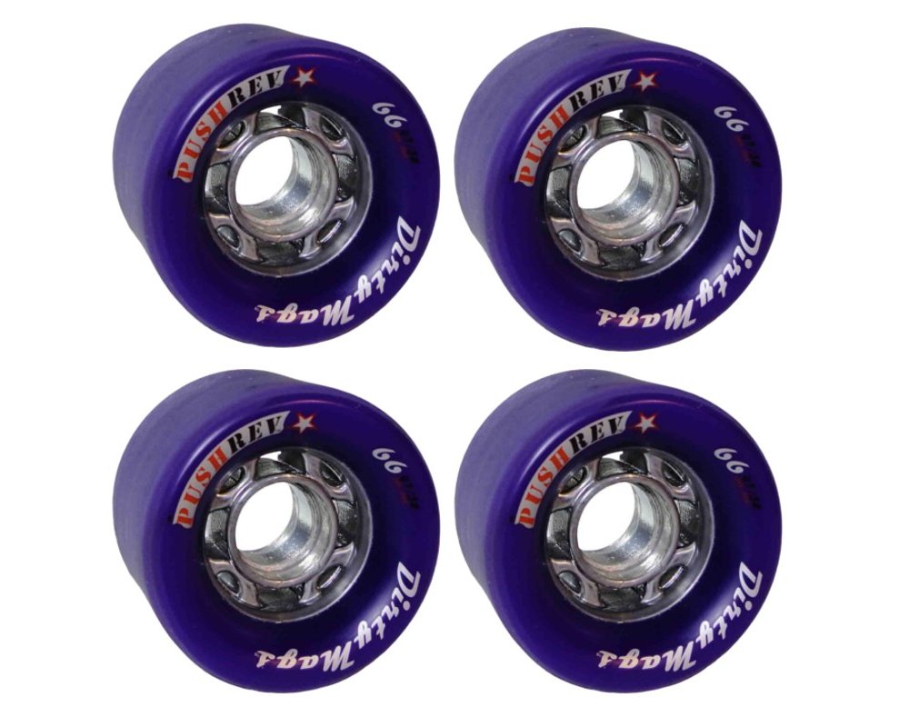 PUSHREV Dirty Mags Longboard Wheels 66mm 78A Purple