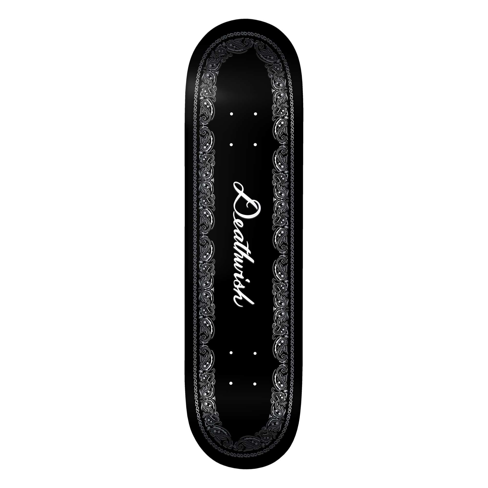 DEATHWISH Deck PAISLEY SCRIPT 8.5, black 8.5