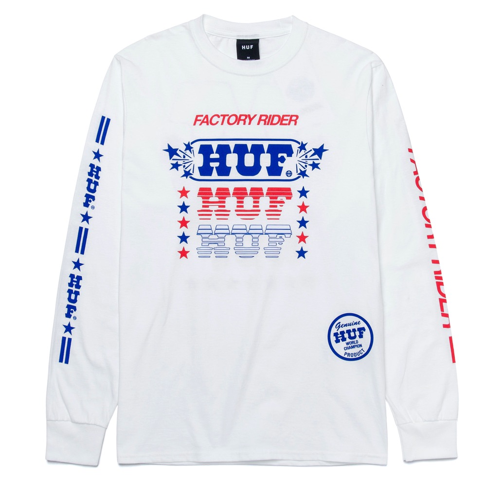 HUF Factory Rider Longsleeve - white XXL