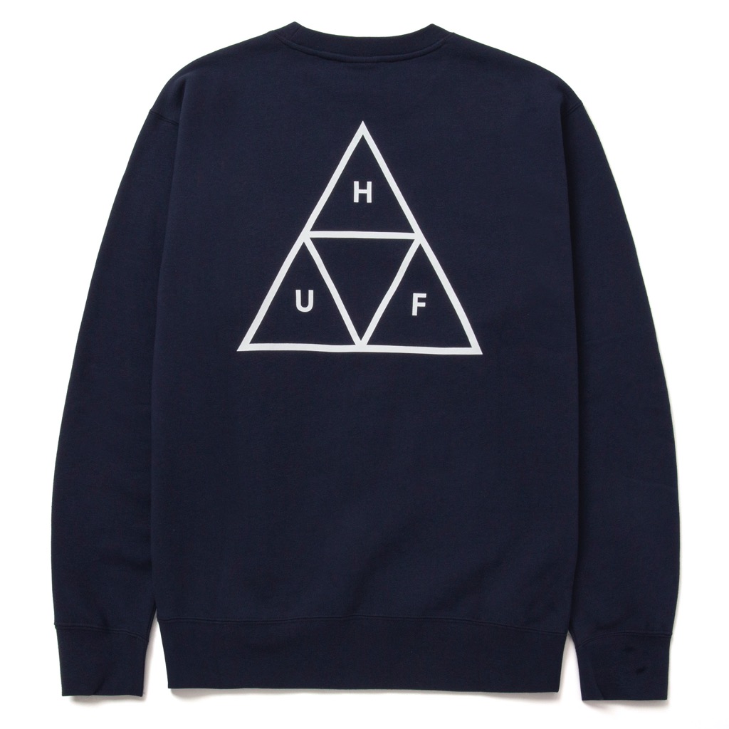 HUF Essentials Triple Triangle Pullover - navy