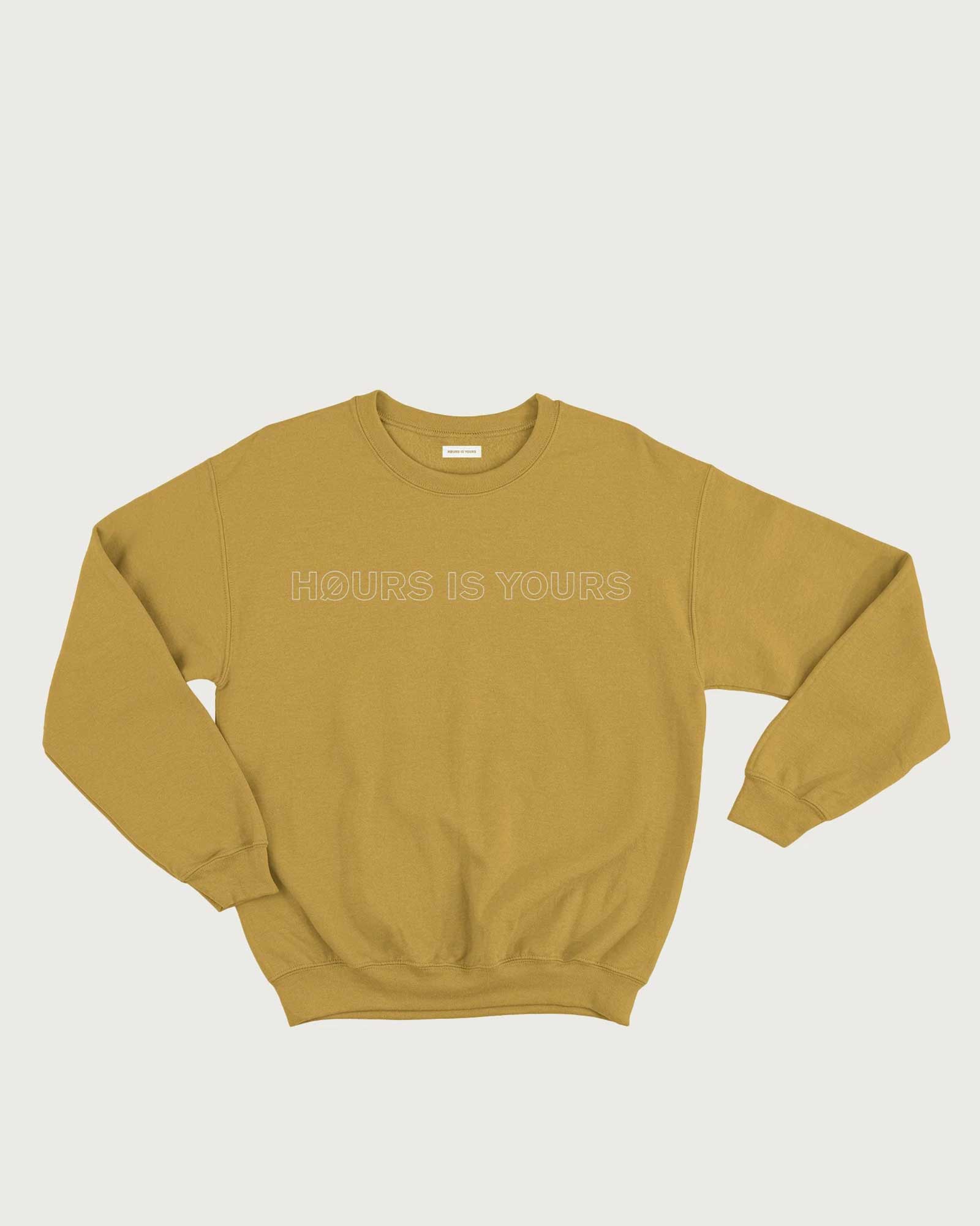 Hours Is Yours Outline Pullover - vintage gold XL