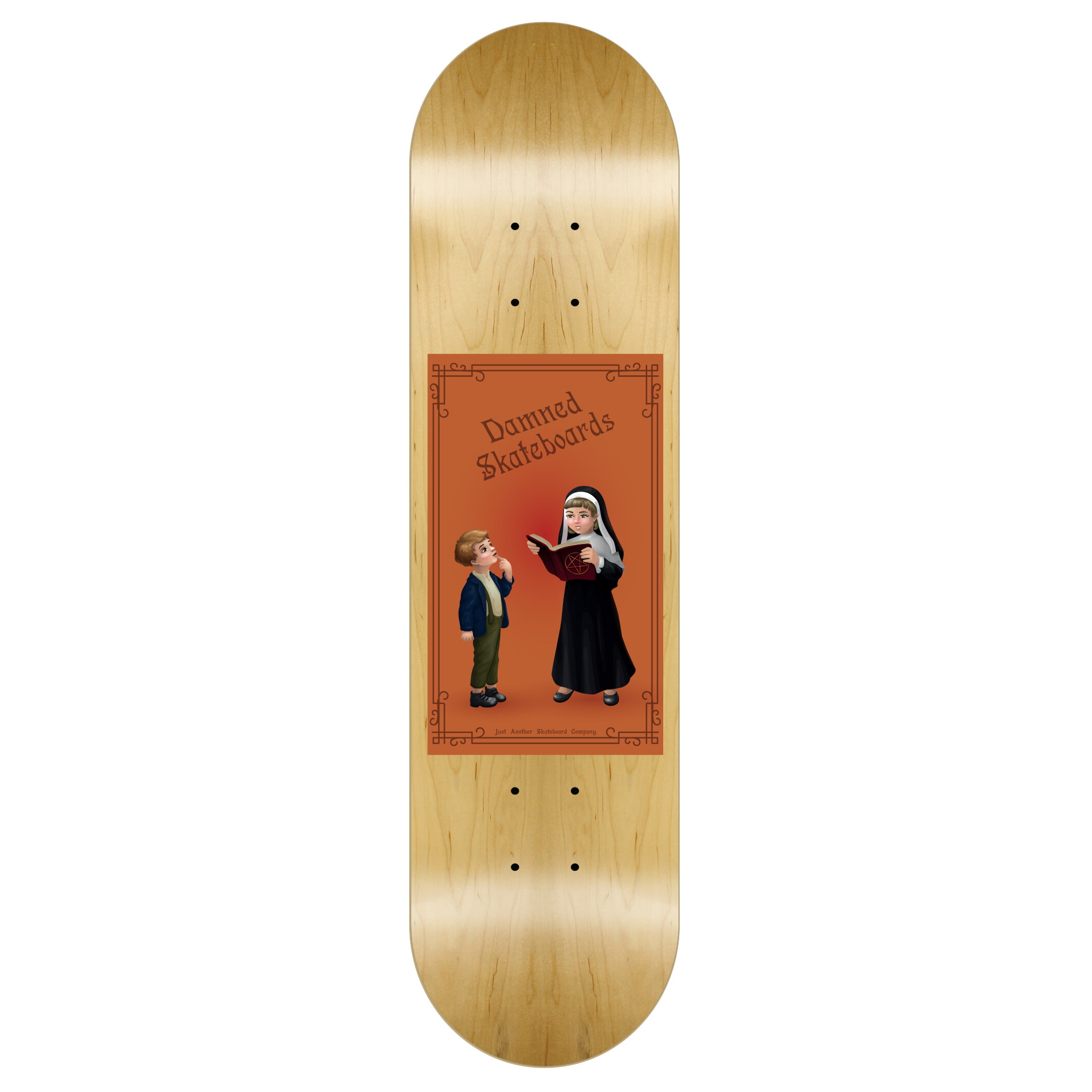 Damned Skateboard Deck Satanic Bible