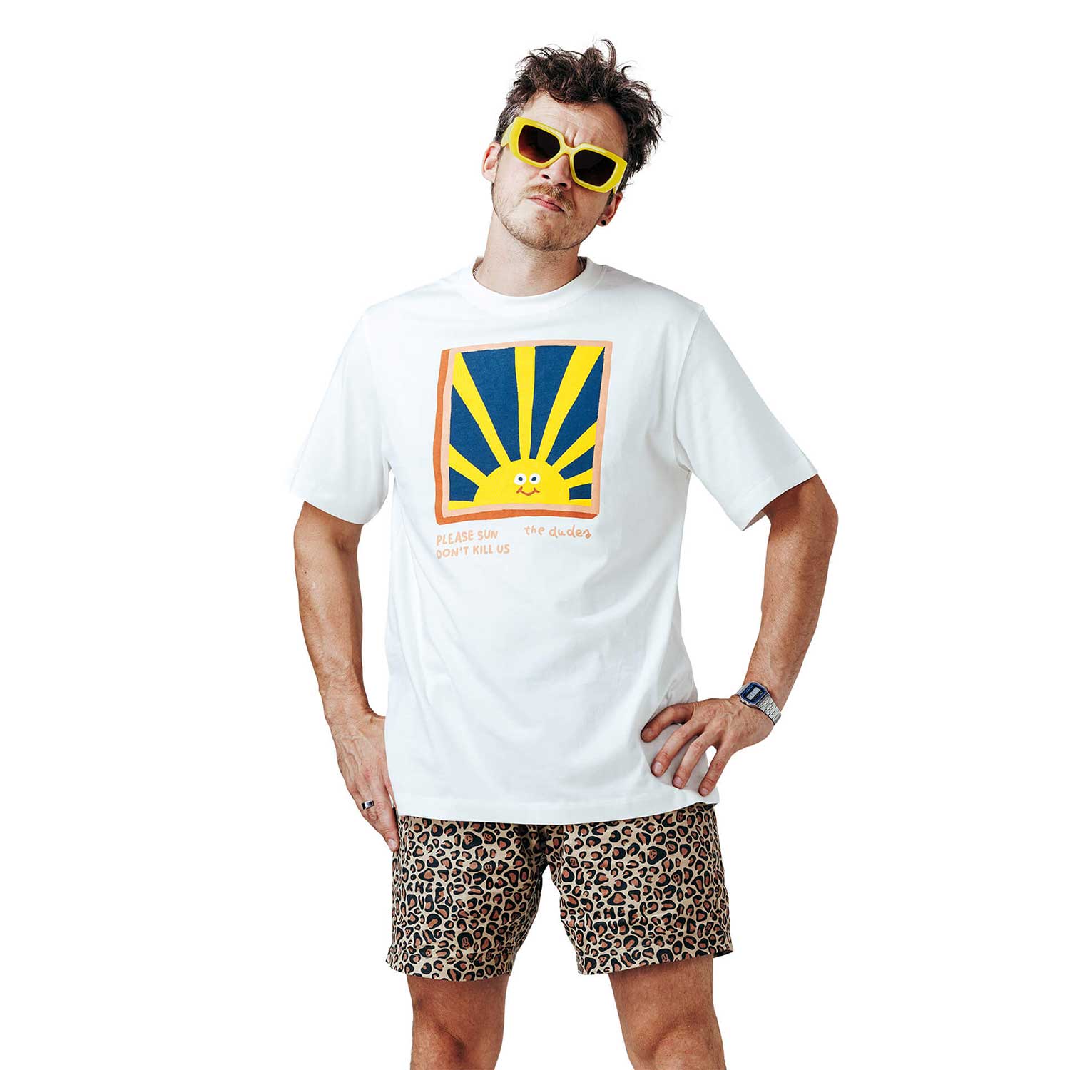 The Dudes Burning Dude Classic T-Shirt - off-white XXXL