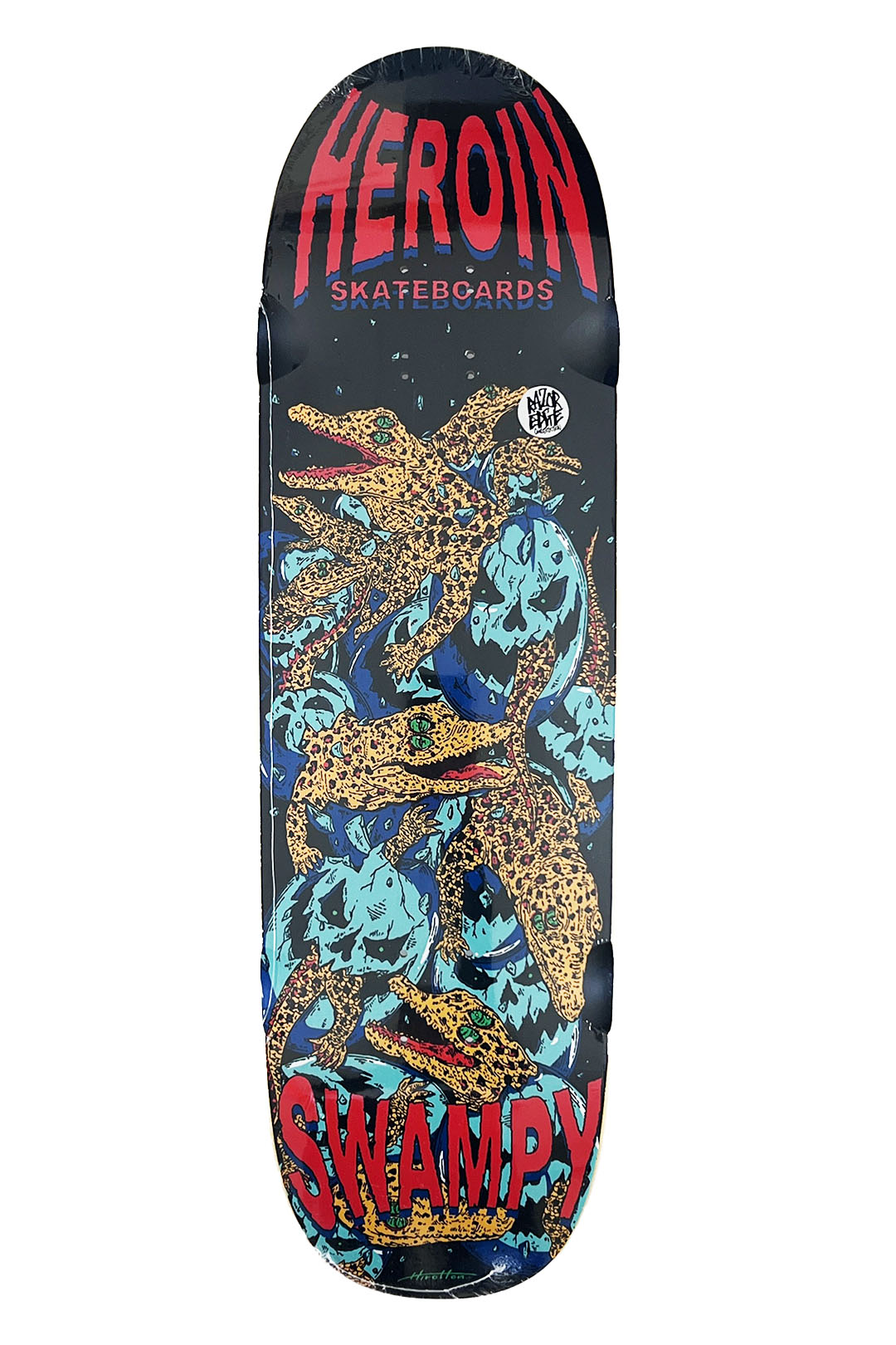 HEROIN Deck SWAMPY GATORS shaped 9.125