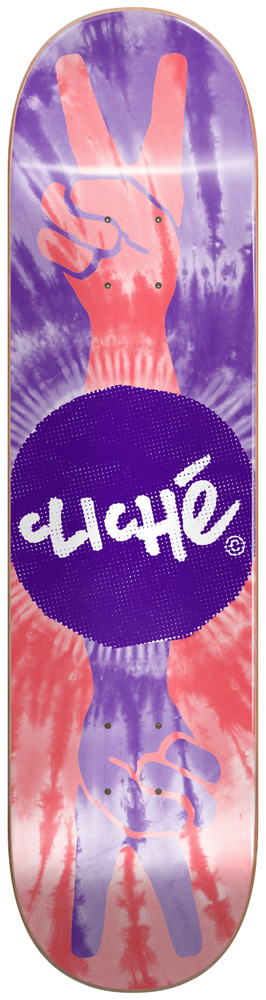 Clich? Skateboard Deck Team Peace Purple/Red RHM 8,00