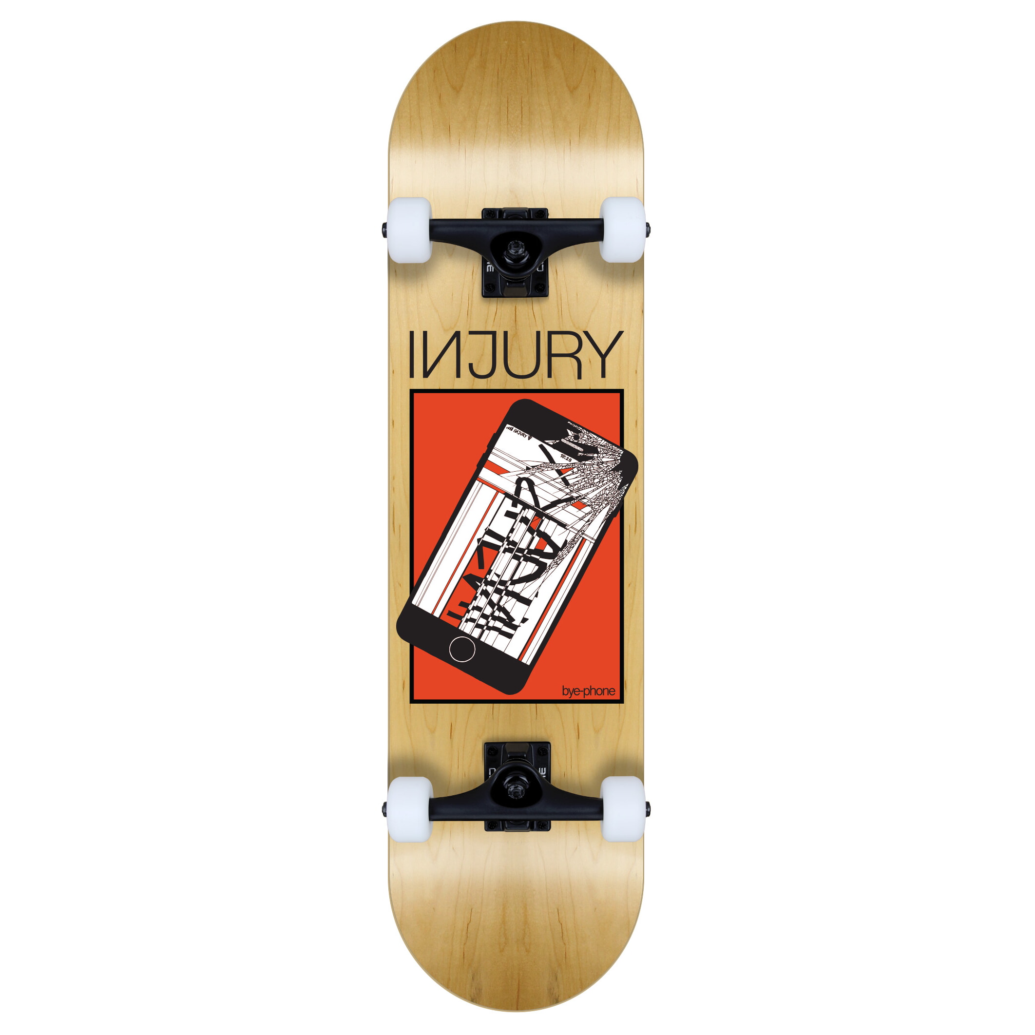 INJURY komplett Skateboard Bye-Phone 8.37