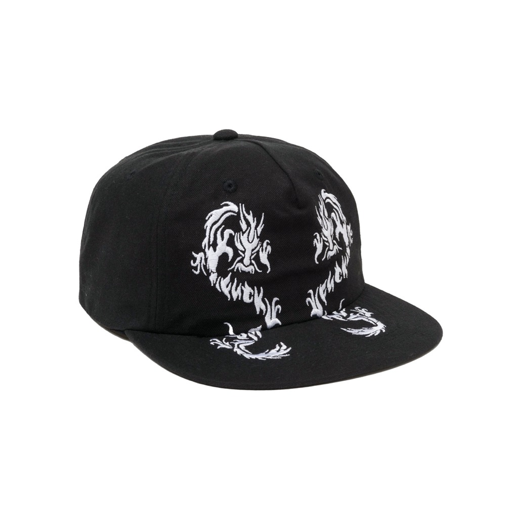 HUF Twin Dragon 6 Panel Cap - black