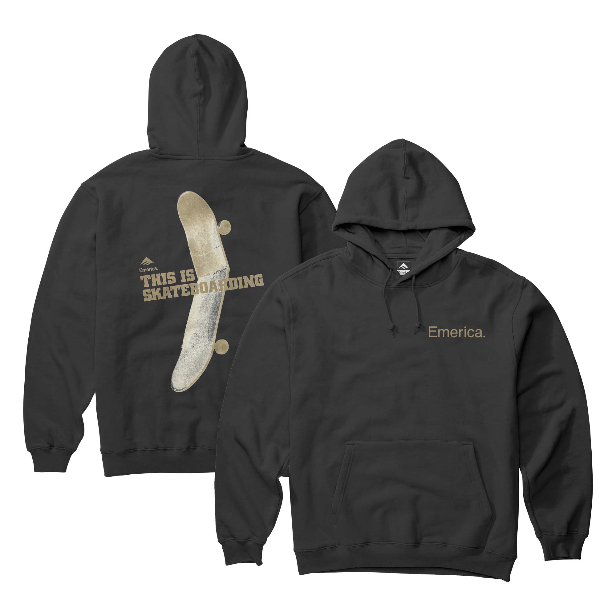 EMERICA Sweat THIS IS SKATEBOARDING HOODIE, black L