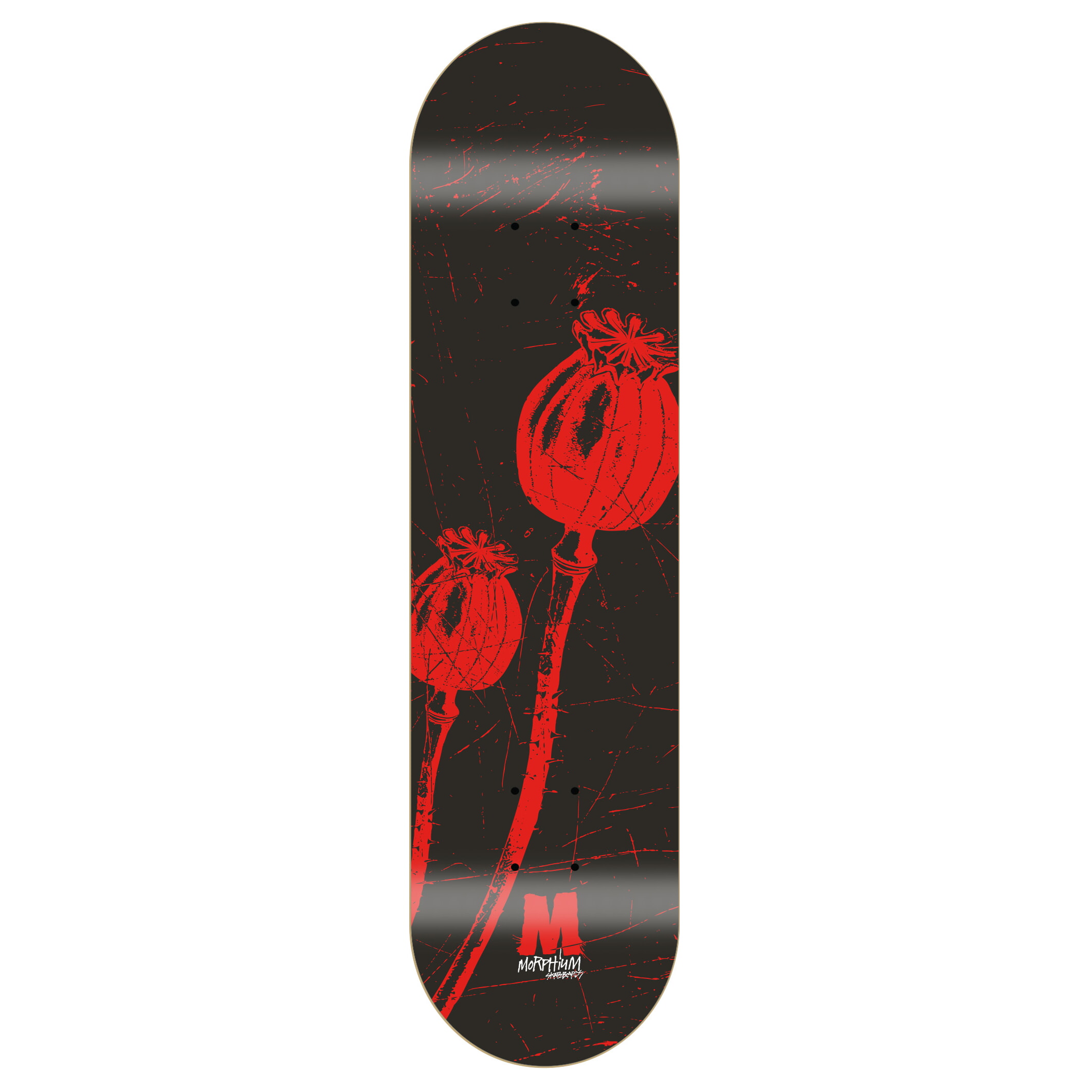 Morphium Poppies rouge Skateboard Deck