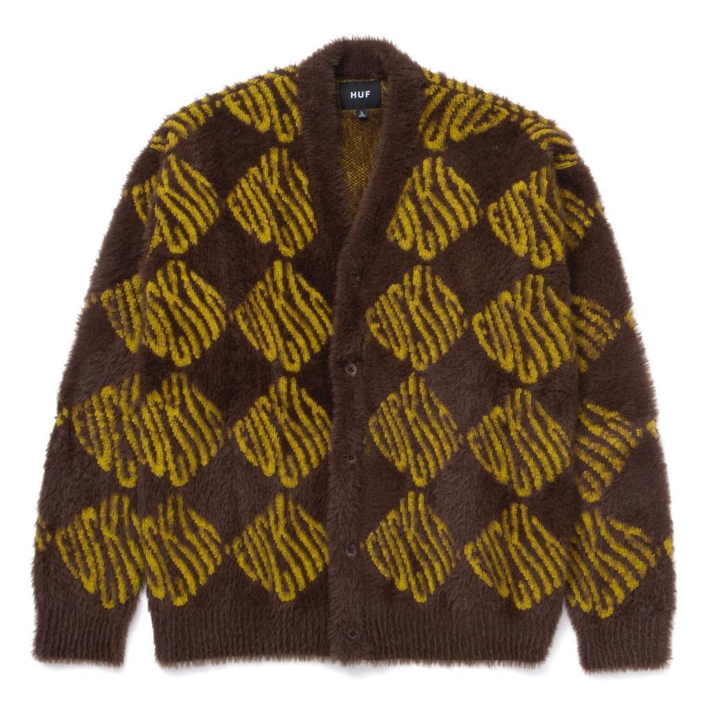 HUF Fuck It Cardigan chocolate brown