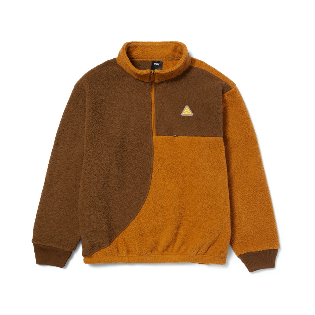 HUF Expedition Quarter Zip Pile Fleece - coffee XXL