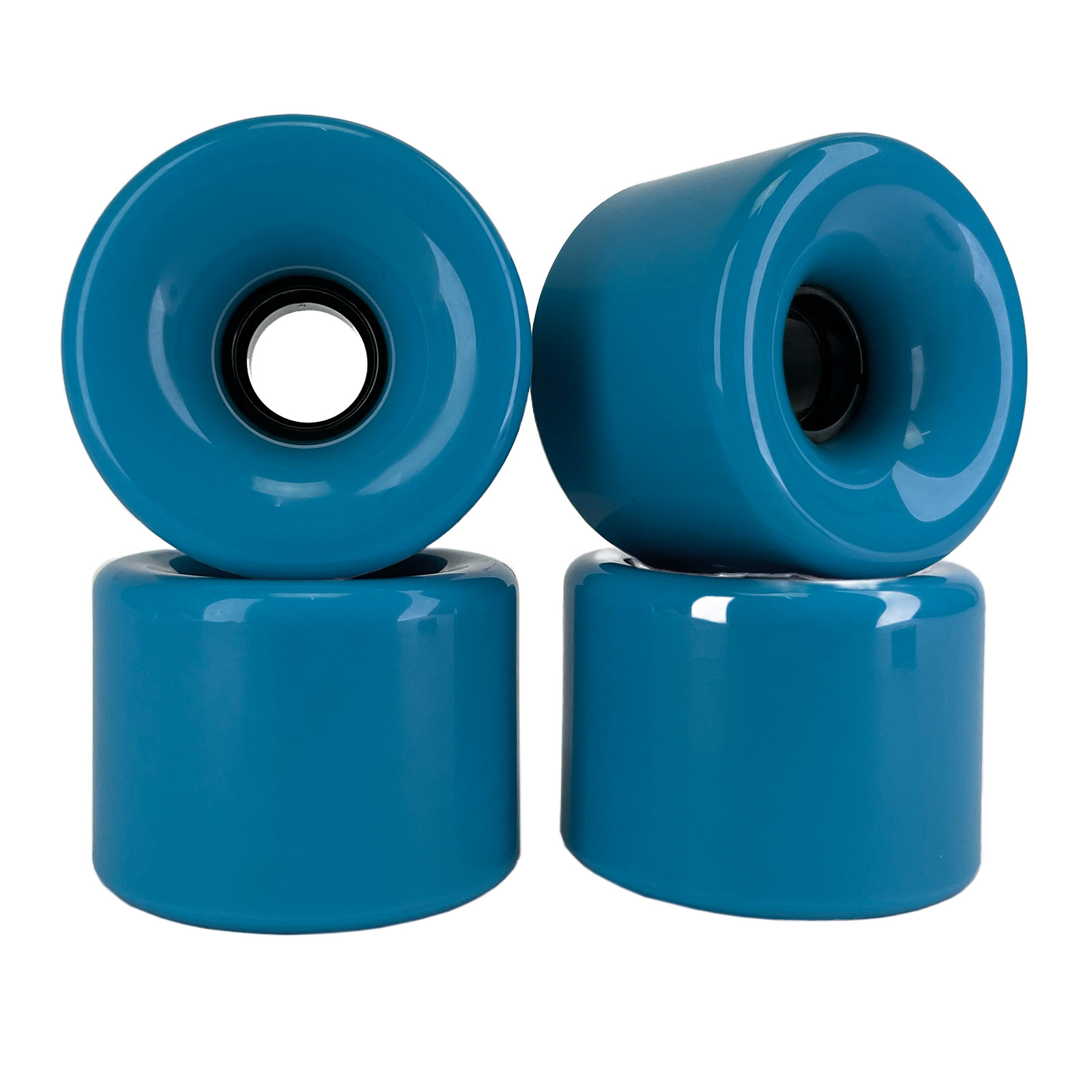 Blank Longboard Wheels Cyan Blue 70mm 80a