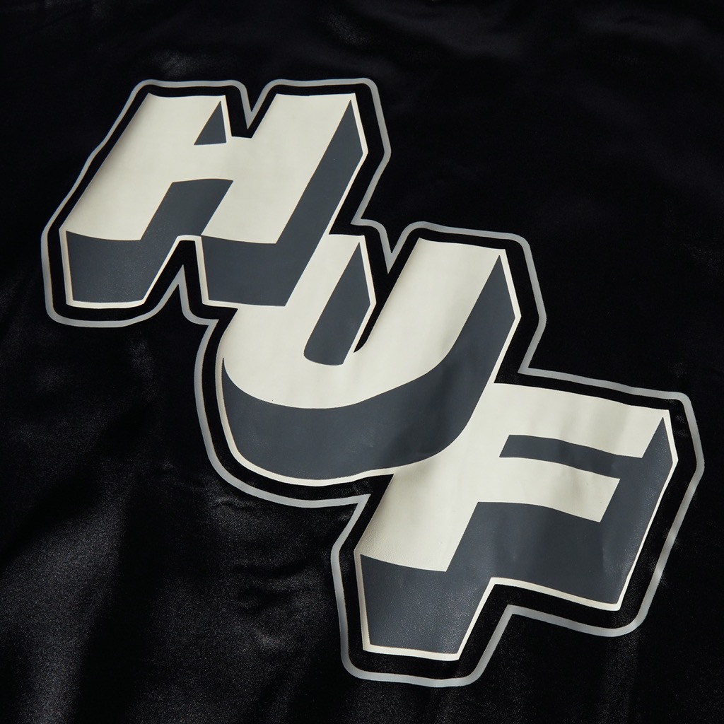 HUF Galactic Stack Baseball Jacke - black XL