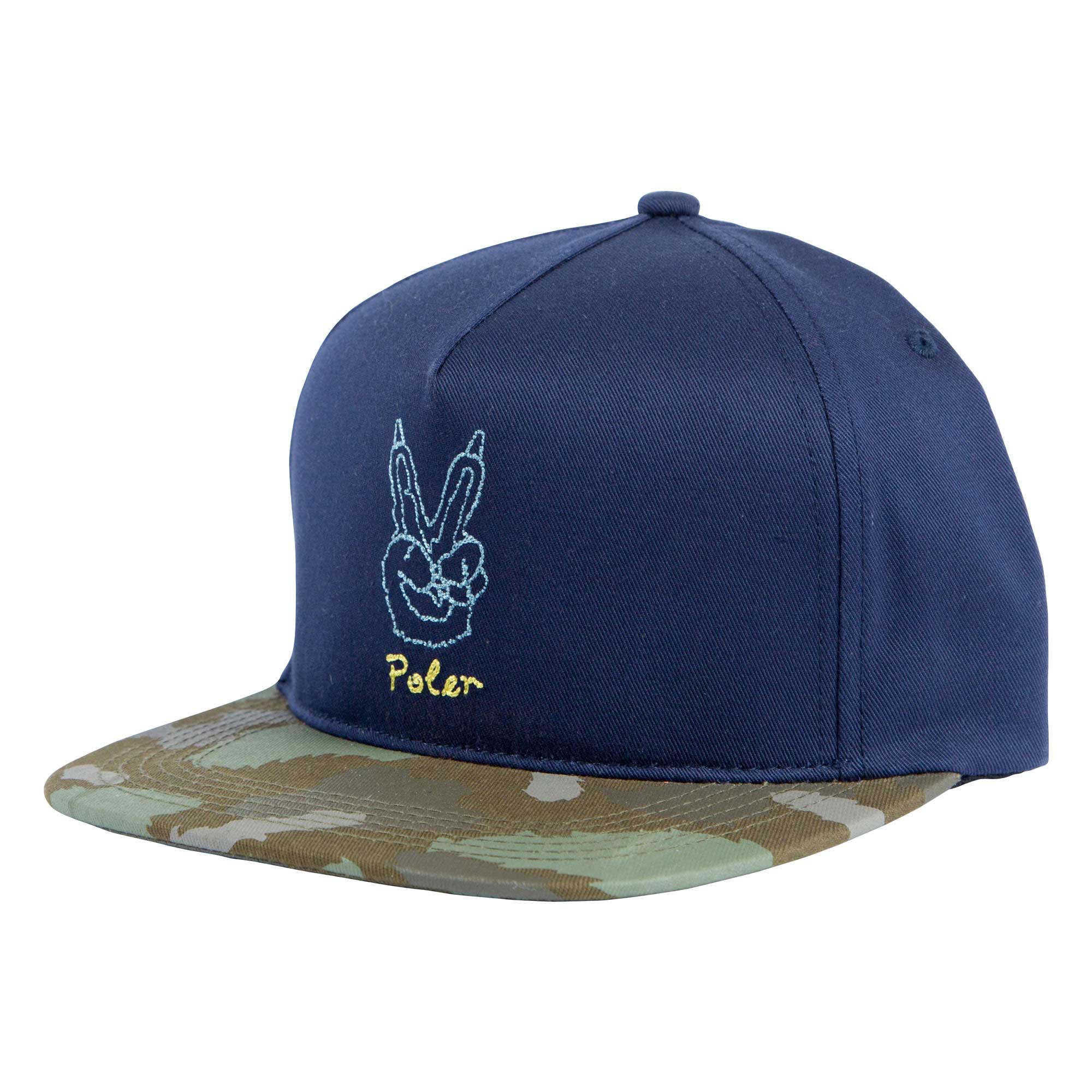 Casquette POLER PEACE PAW SNAPBACK, marine